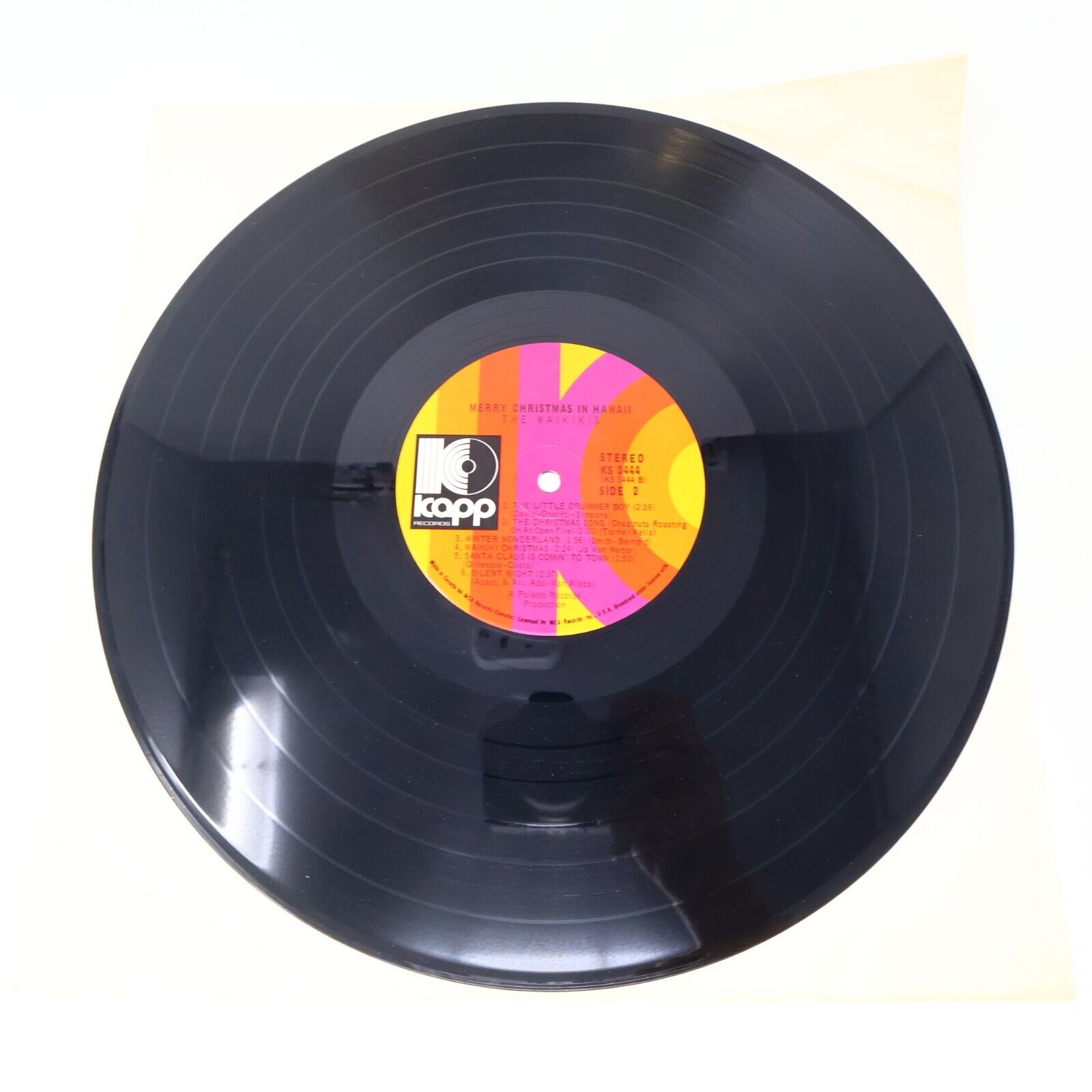 Merry Christmas in Hawaii the Waikikis by Kapp Records 33rpm LP Record KS-3444