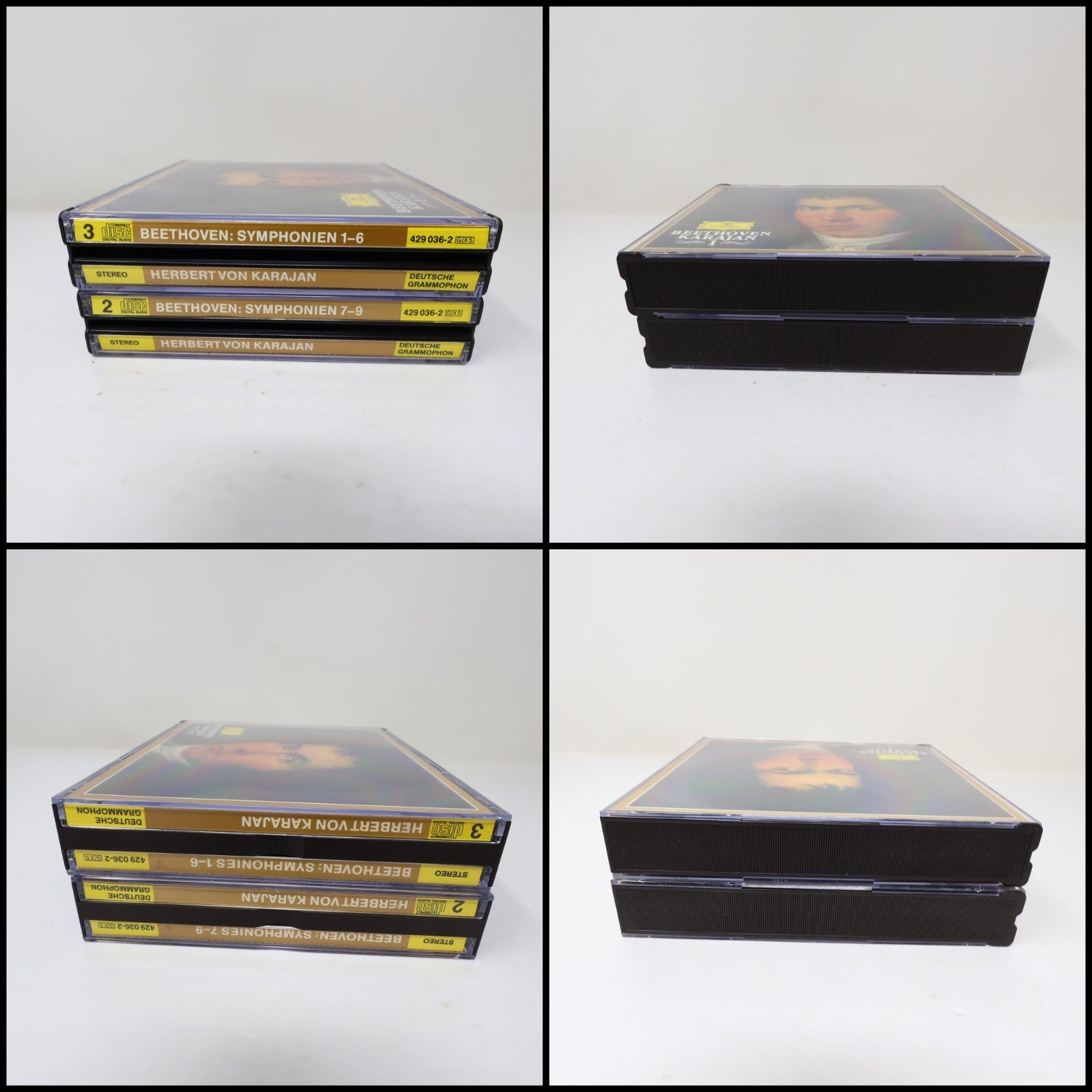 Beethoven Karajan #1-2 Symphonies 1-9 Lot 2 CD Boxset Deutshe Grammophon Tested