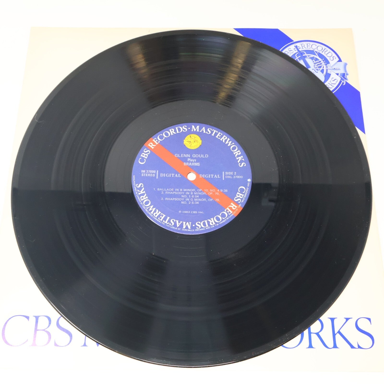 Glenn Gould Brahms Ballades Op.10, Rhapsodies Op.79 LP Record CBS Masterworks