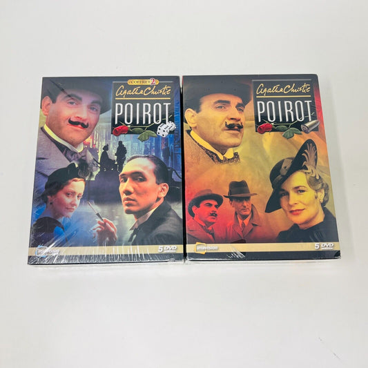 Agatha Christie Poirot Coffrets #1-2 Lot de DVD Scellés en Français/French NTSC