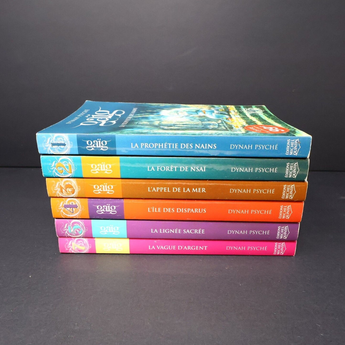 Lot 6 Livres Gaïg #1-5 7 de Dynah Psyché Éditions Michel Quintin Français French