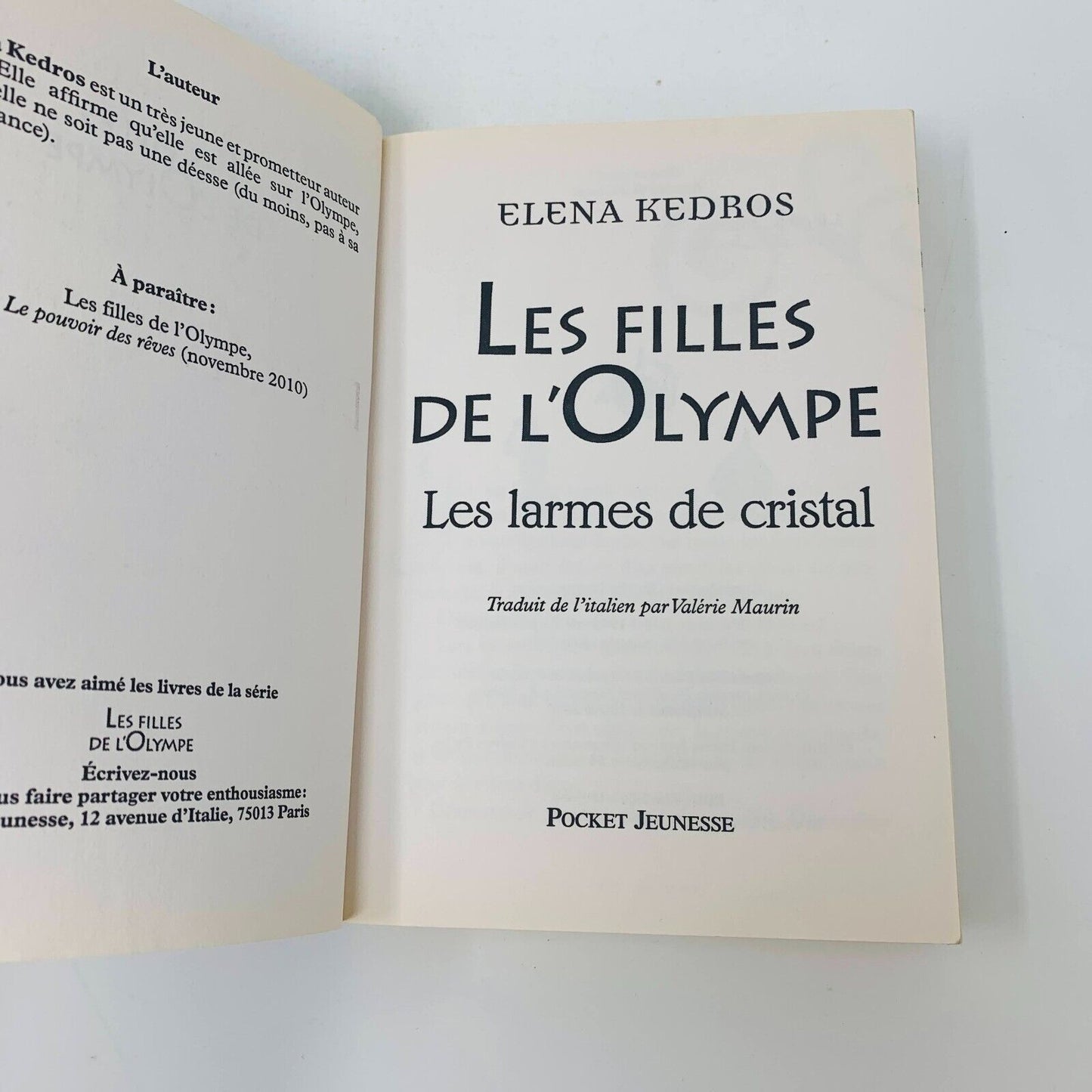 Les Filles de l'Olympe #1-3 Série Complète Pocket Jeunesse Elena Kedros Français