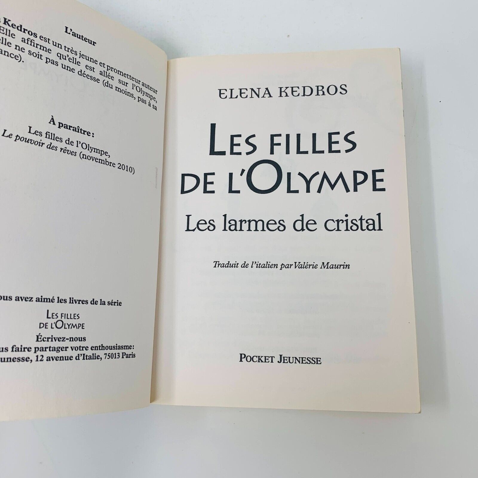 Les Filles de l'Olympe #1-3 Série Complète Pocket Jeunesse Elena Kedros Français