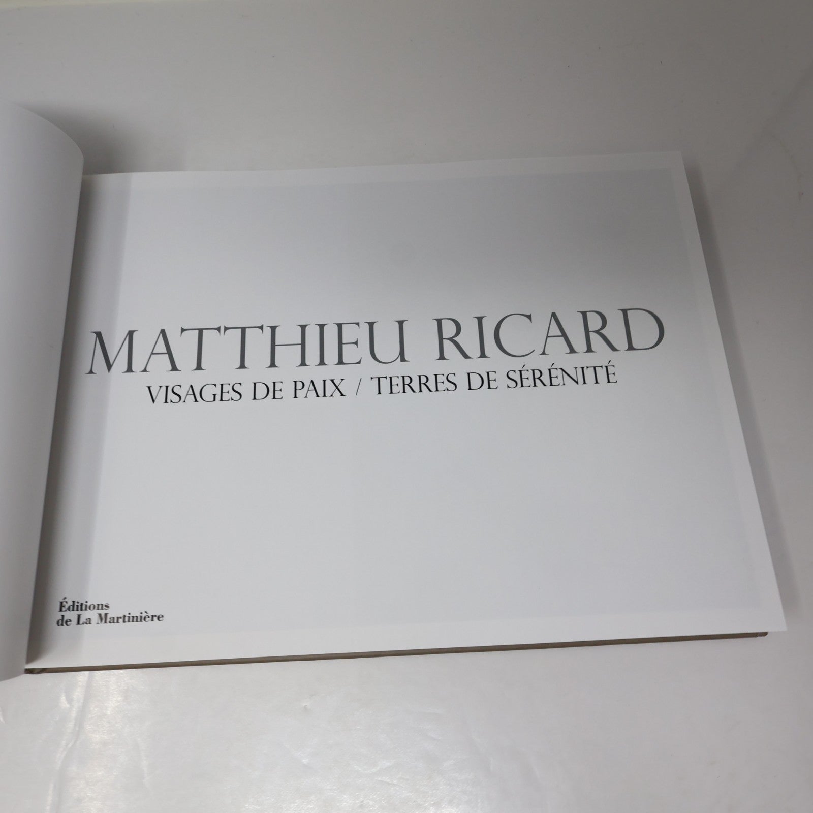 Visages de Paix/Terres de Sérénité Matthieu Ricard La Martinière 2015 HC French