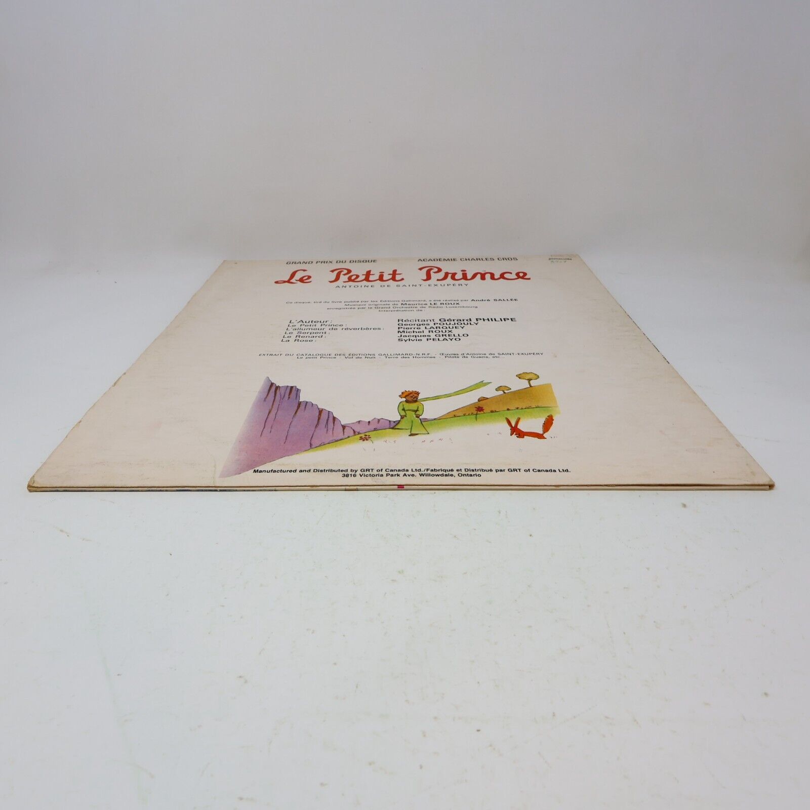 Antoine De Saint-Exupéry Le Petit Prince Disque LP Français Gérard Philipe Vtg