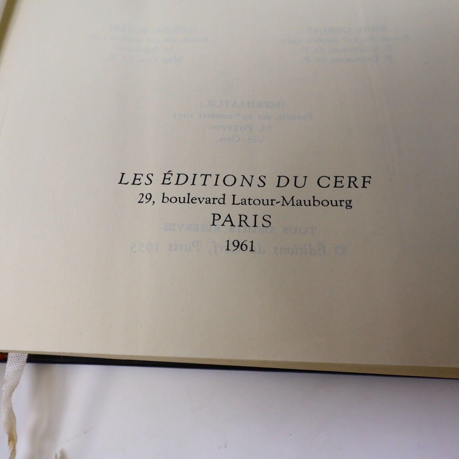 1962 La Sainte Bible Les Éditions du Cerf Religion Français Livre Hardcover HC