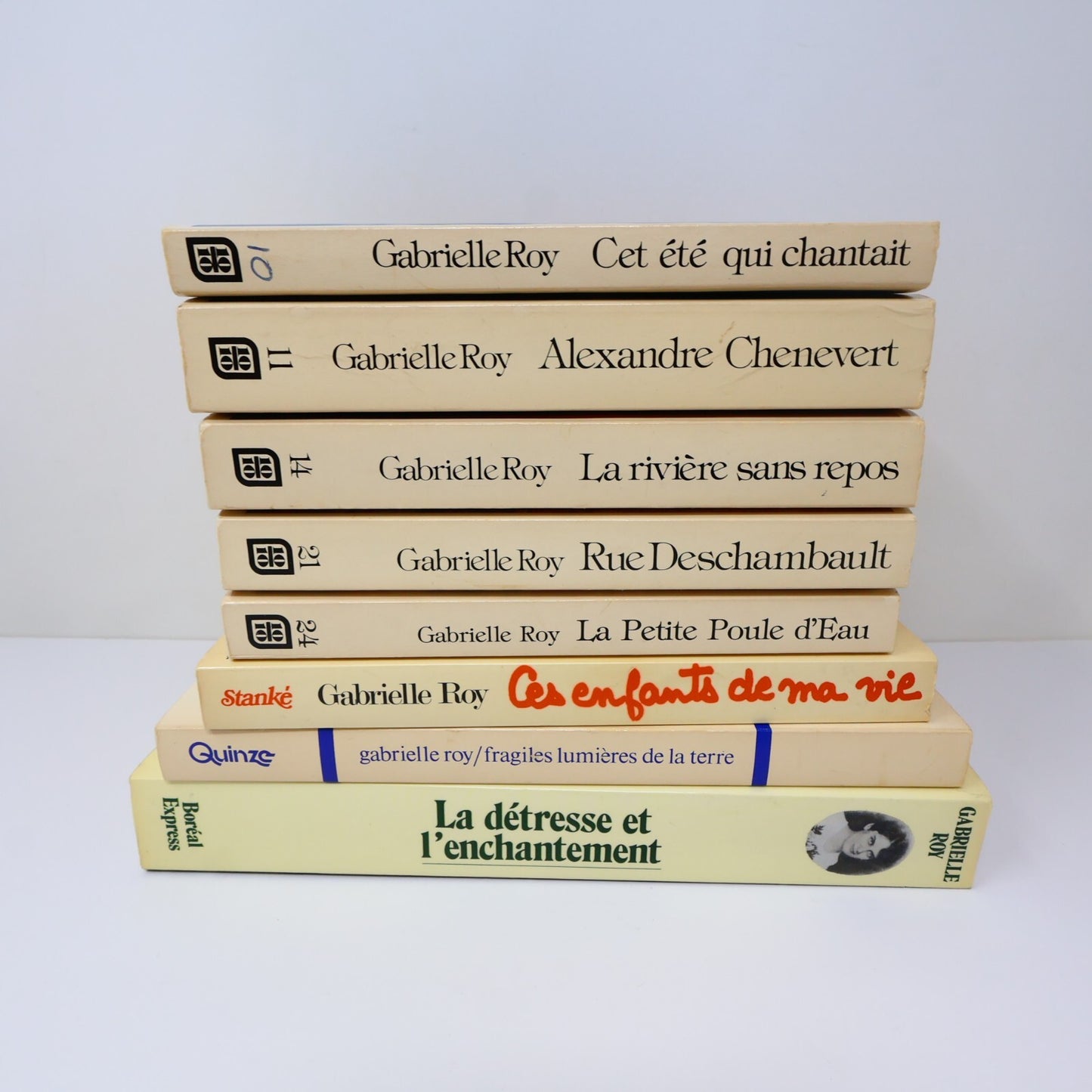 Gabrielle Roy Lot 8 Livres Rue Deschambault/Petite Poule d'Eau Roman Québec PB