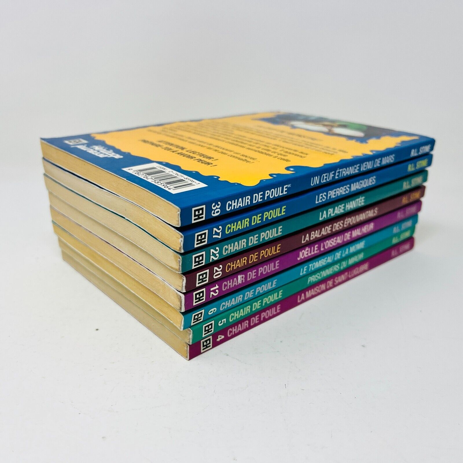 8x Chair de Poule EH Lot French Goosebumps Français R.L. Stine 90s Plage Hantée