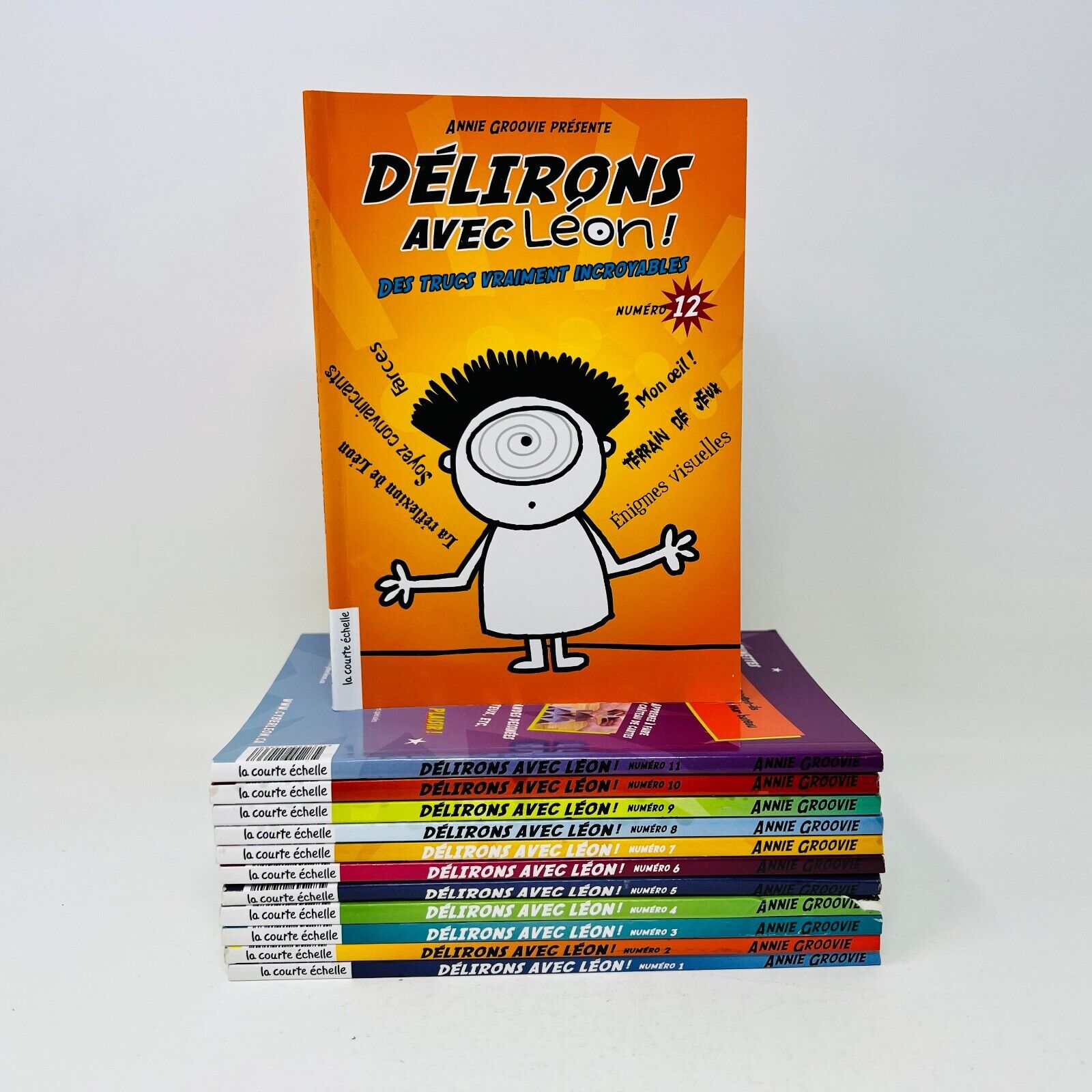 12x Délirons avec Léon Lot de Livres #1-12 de Annie Groovie La Courte Échelle