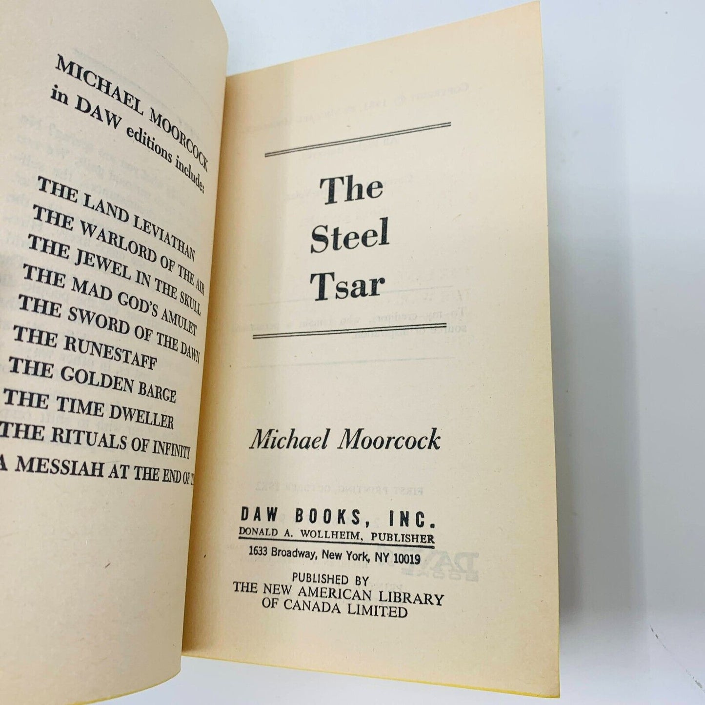 Michael Moorcock Lot 70-80s Steel Tsar Land Leviathan Warlord Air Count Brass