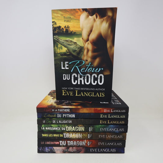 Lot 8 Eve Langlais Dragon Point Bitten Point Lois de la Meute Livres Français PB