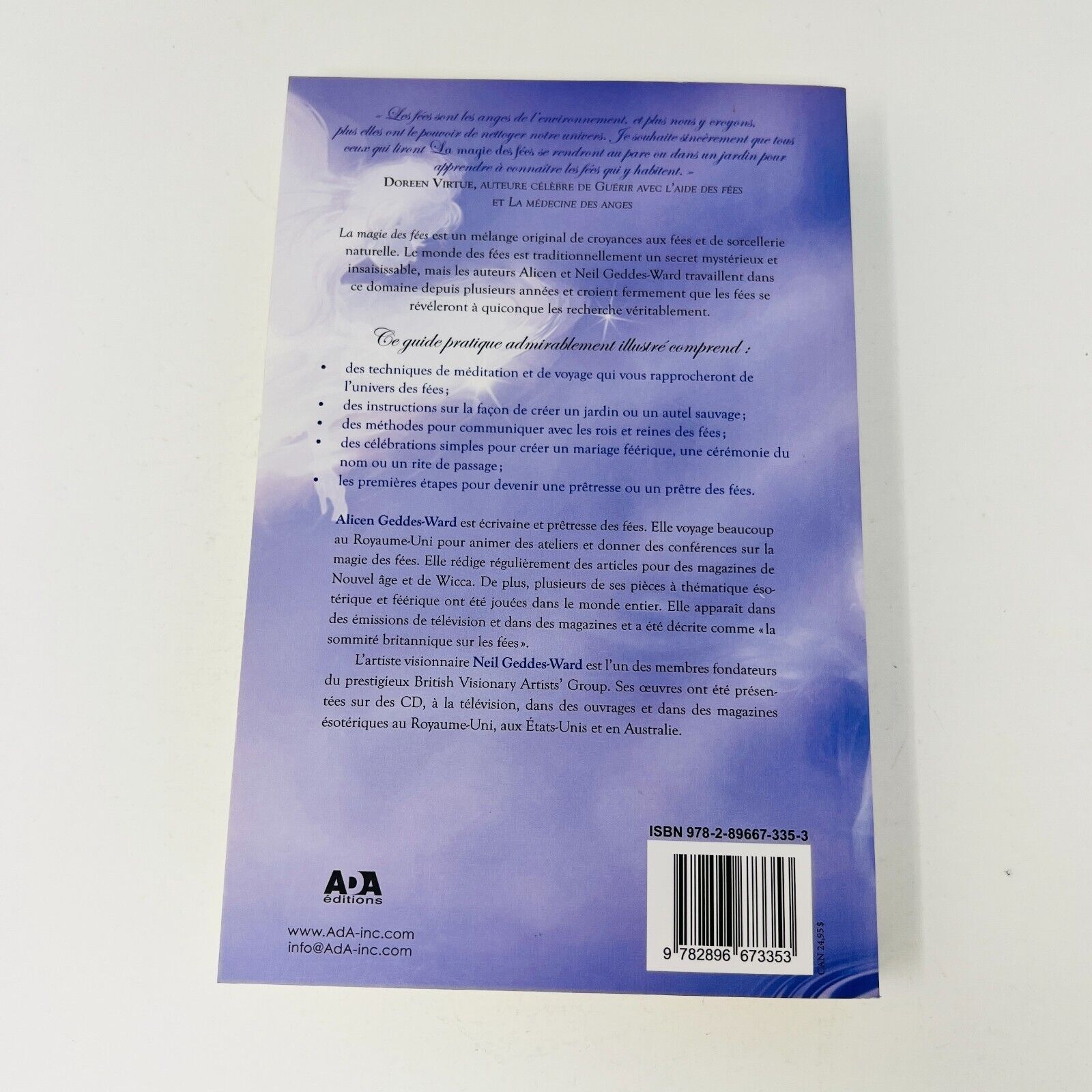 2011 La Magie des Fées de Alicen & Neil Geddes-Ward Livre Ada Méditation Parler