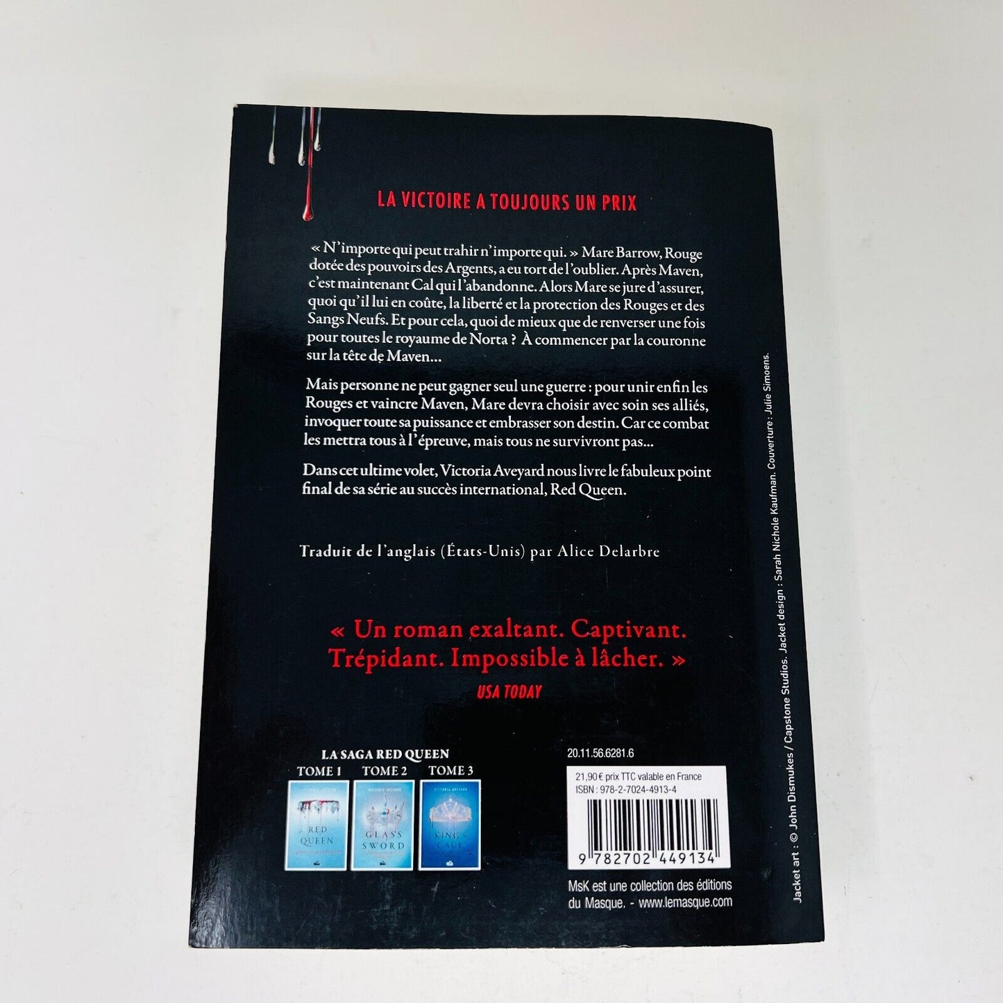 2020 War Storm de Victoria Aveyard en Français/French Livre MSK Saga Red Queen