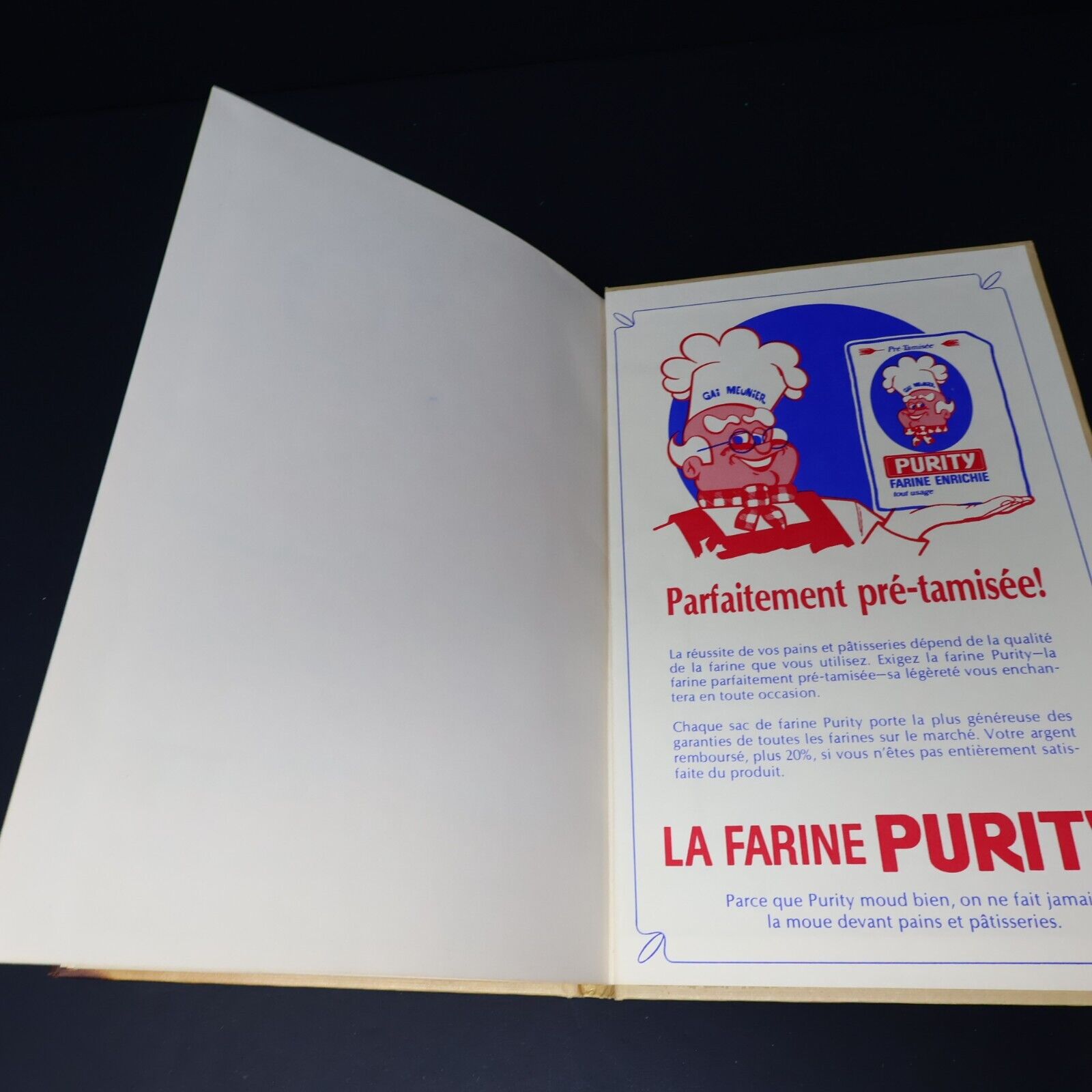 Le Nouveau Livre de Recettes Purity Hardcover HC Moulins Maple Leaf Cuisine 70s
