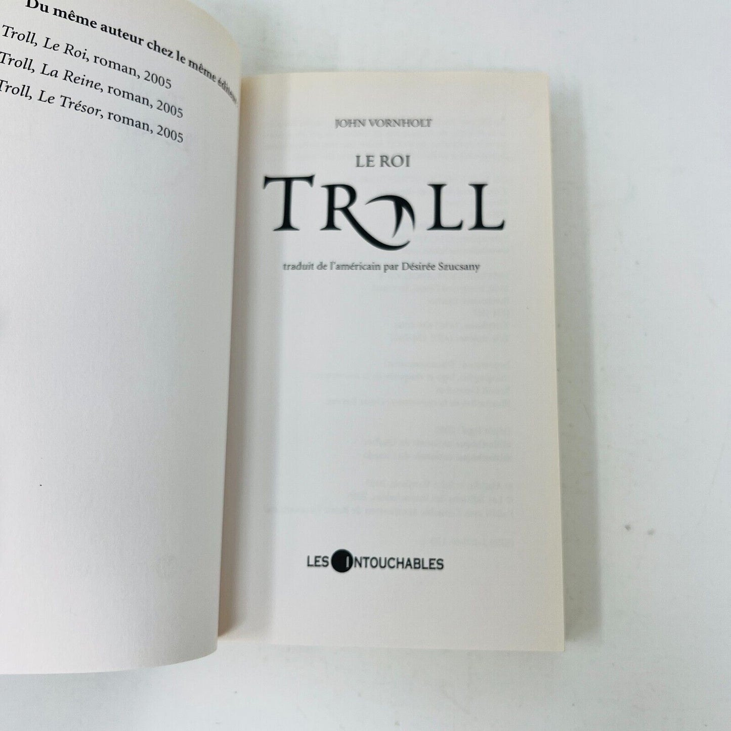 Troll 1-2-3 de John Vornholt Français Série Complète Roi/Reine/Trésor Lot Livres