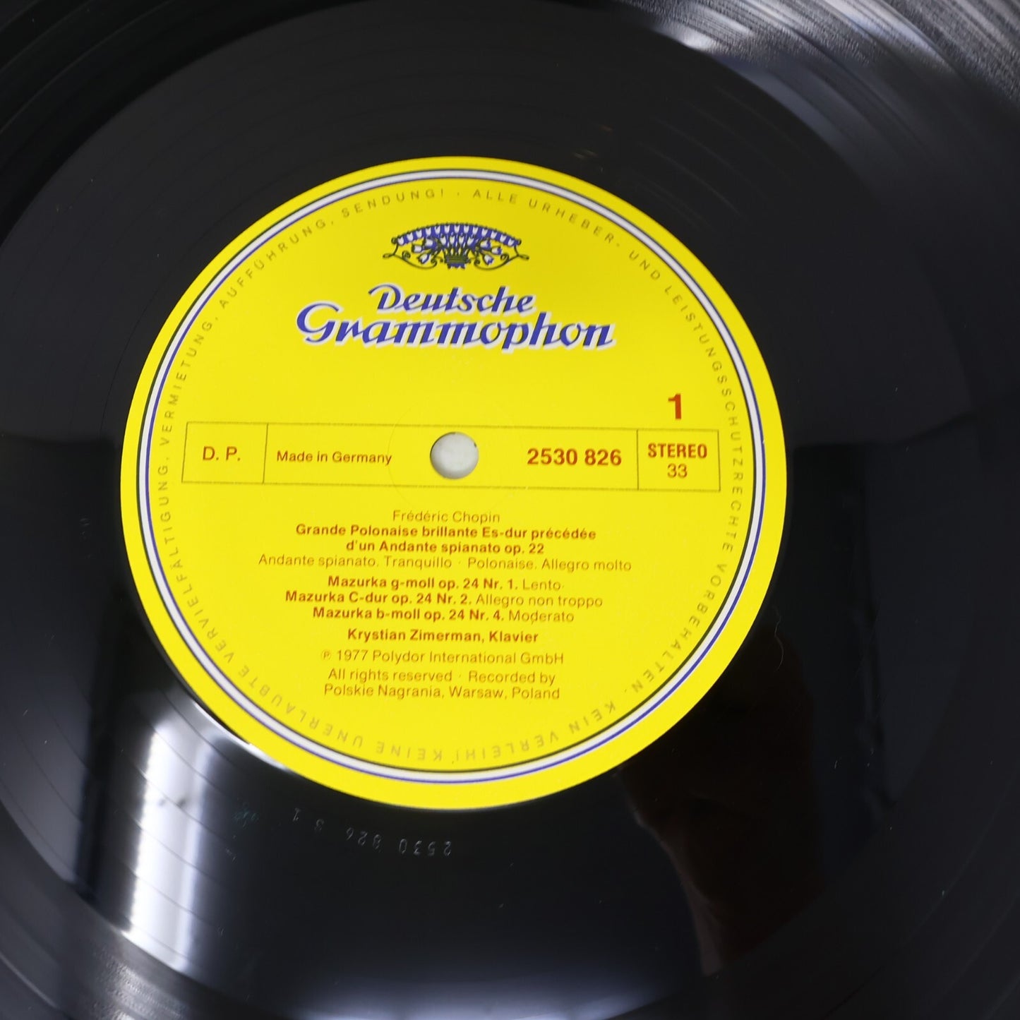 Frédéric Chopin Krystian Zimerman Piano Polonaise Préludes LP Record 2530 826
