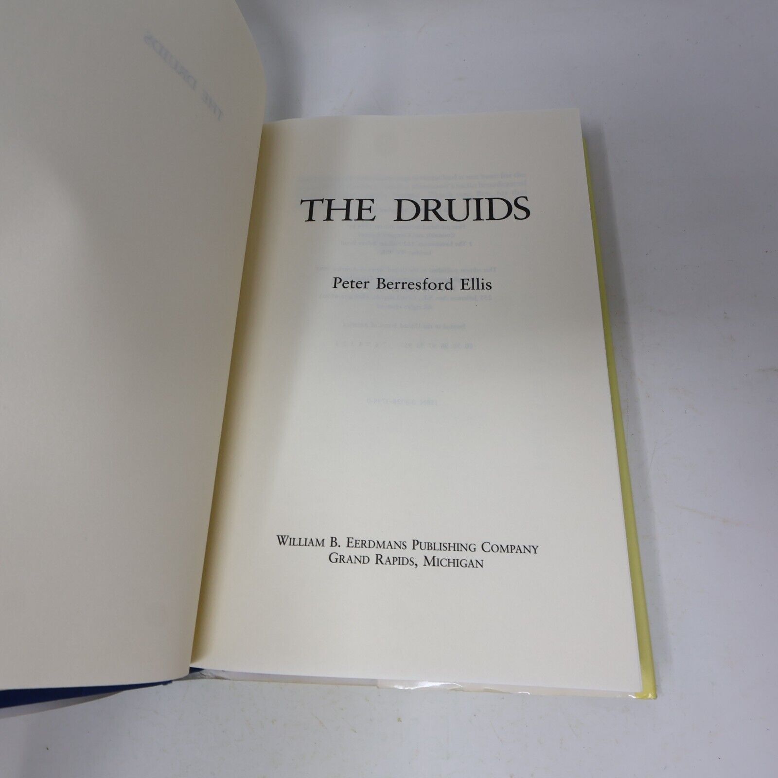 1995 The Druids Peter Berresford Ellis Spirituality Religious History Eerdmans