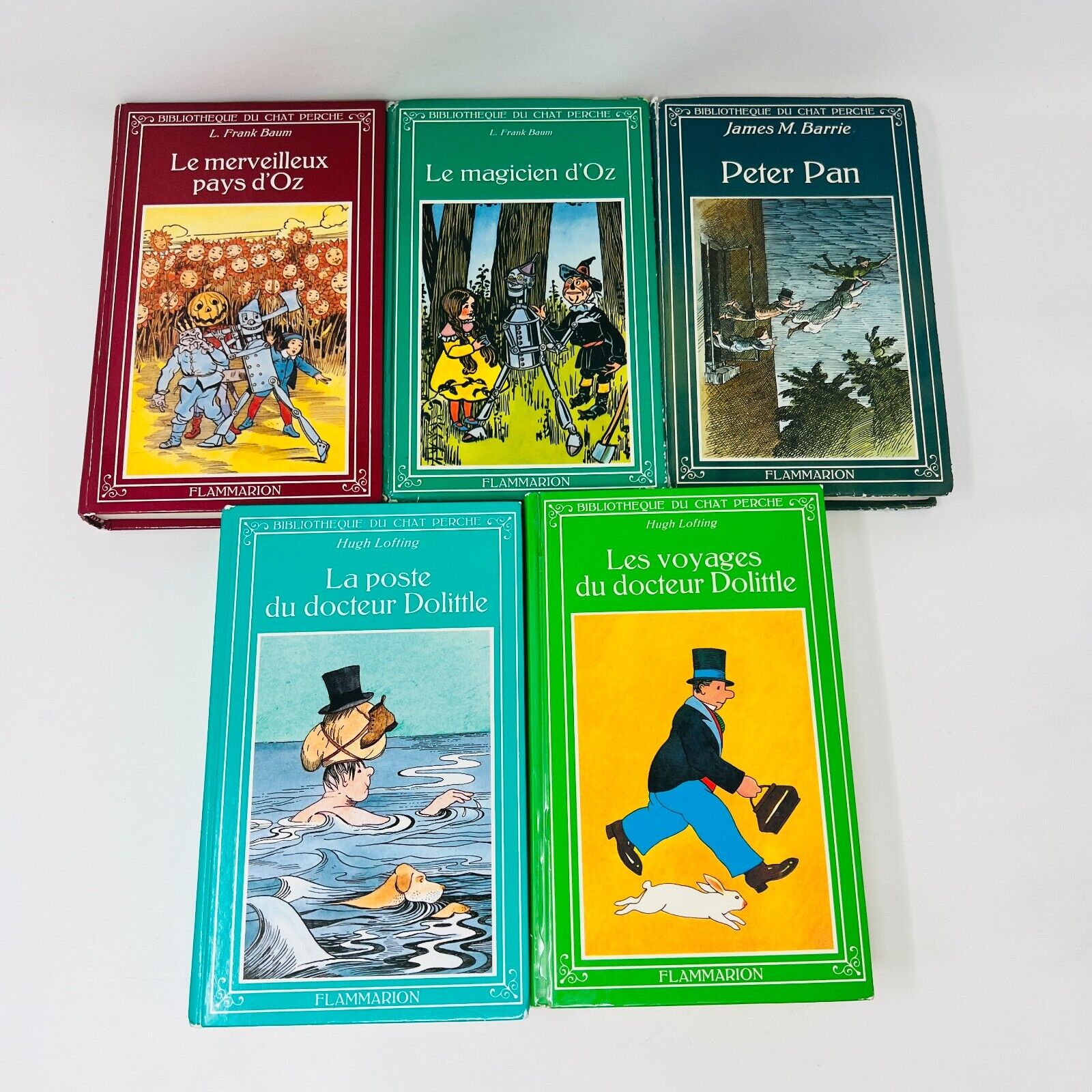 5x Bibliothèque du Chat Perché Oz Peter Pan Docteur Dolittle Lot Livres Français