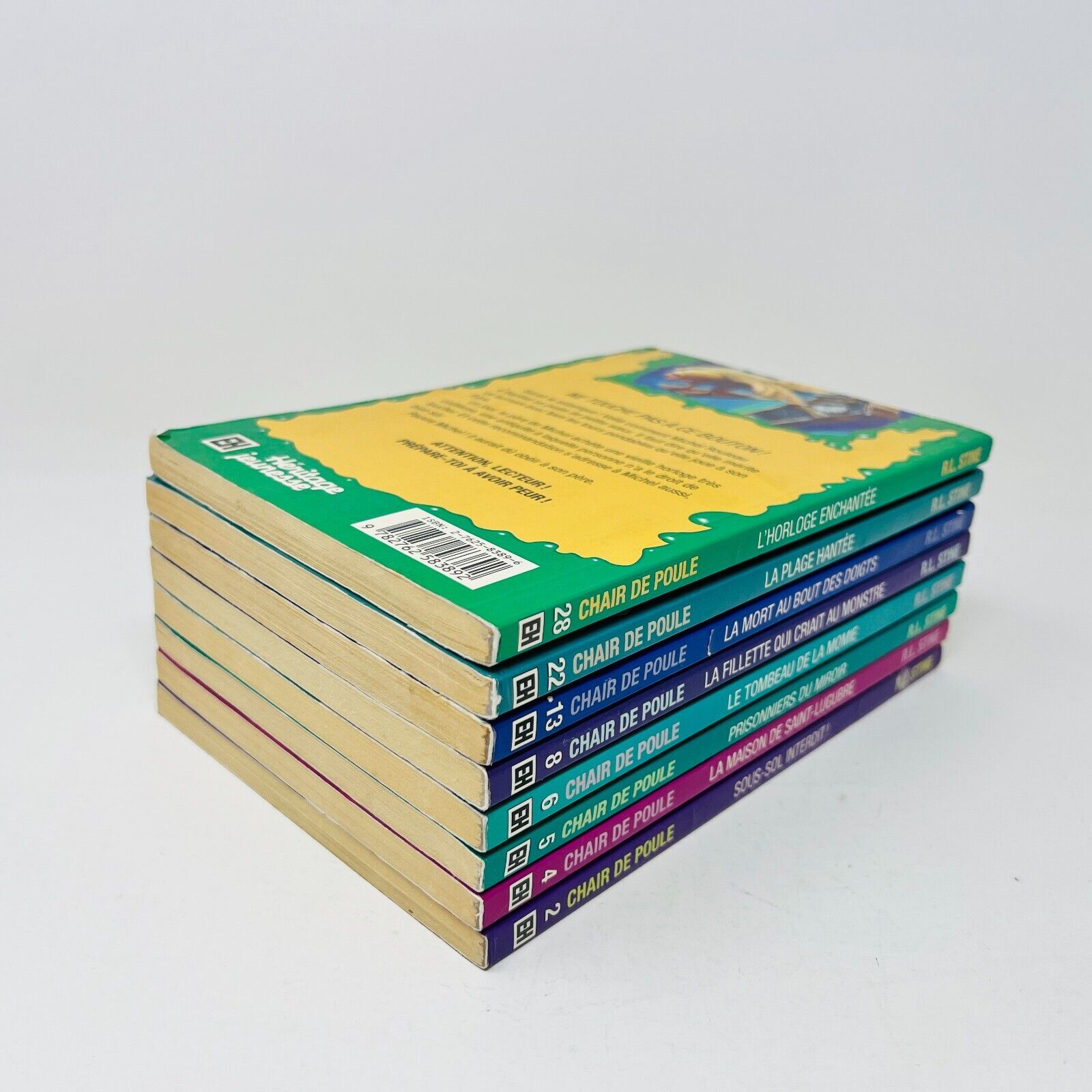 8x Chair de Poule EH Lot French Goosebumps Français R.L. Stine 90s Plage Hantée