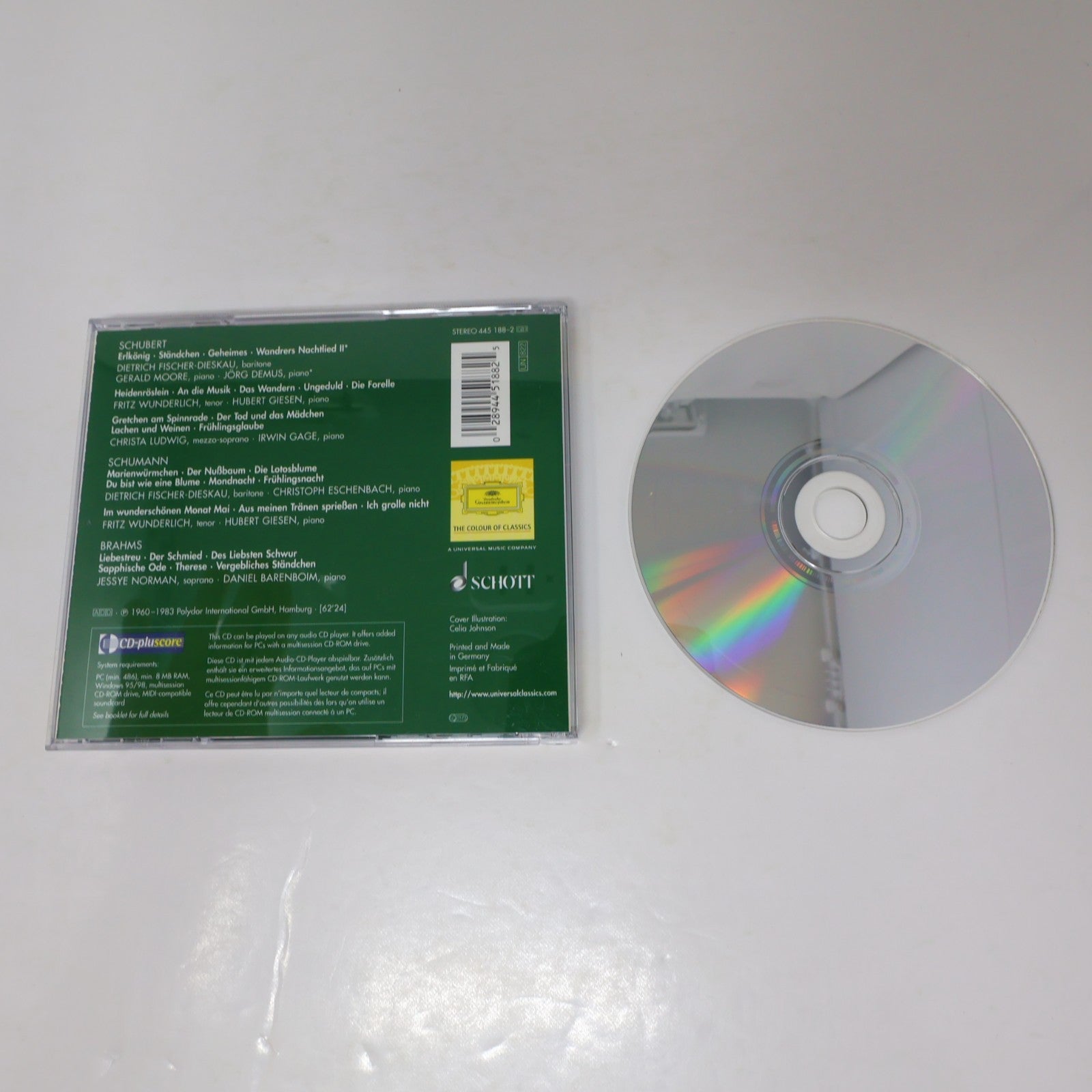 Erlkönig The Art Of Lied CD Jessye Norman/Christa Ludwig/Fritz Wunderlich