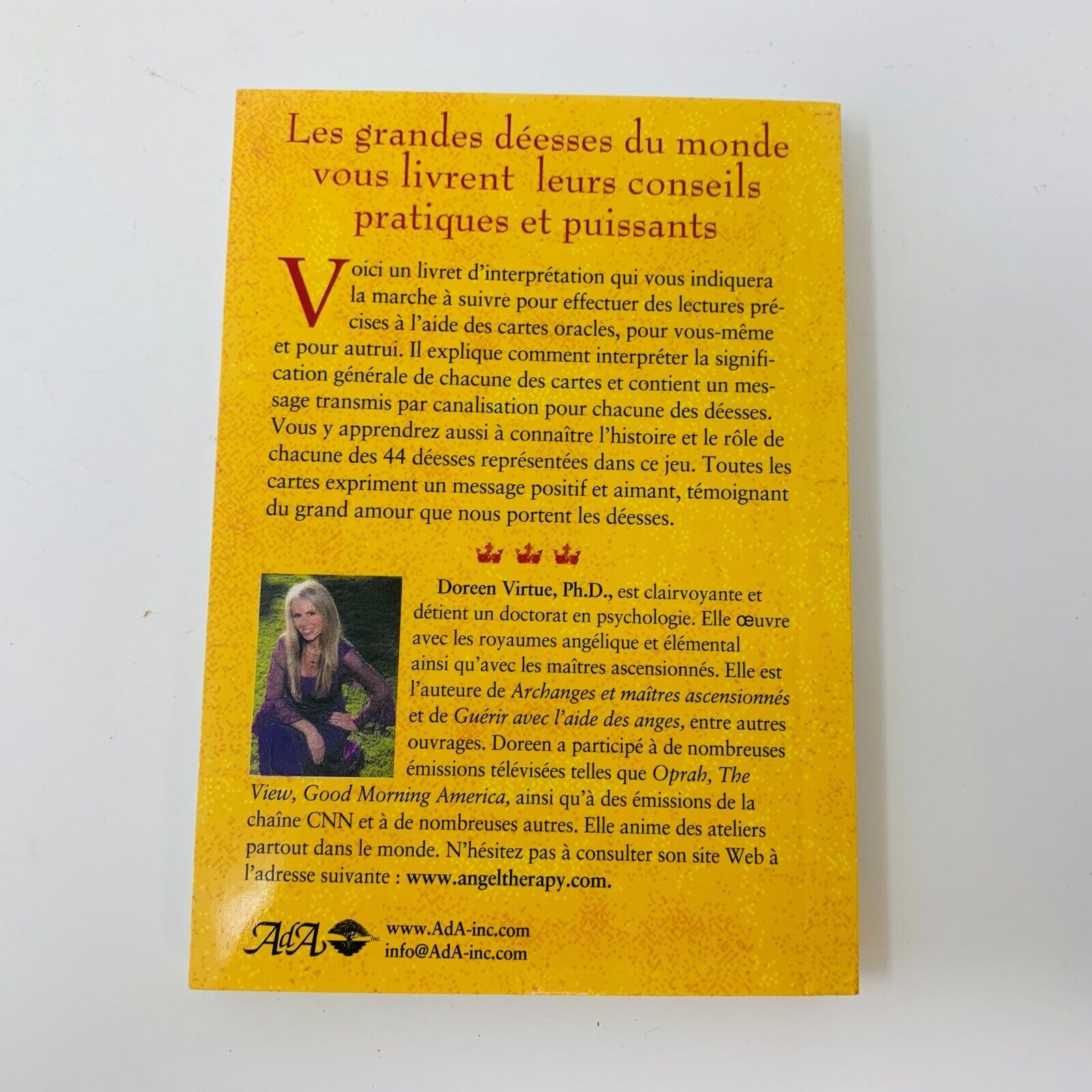 Cartes Oracles des Déesses Complet Ada Doreen Virtue 44 Cartes Guide Divination