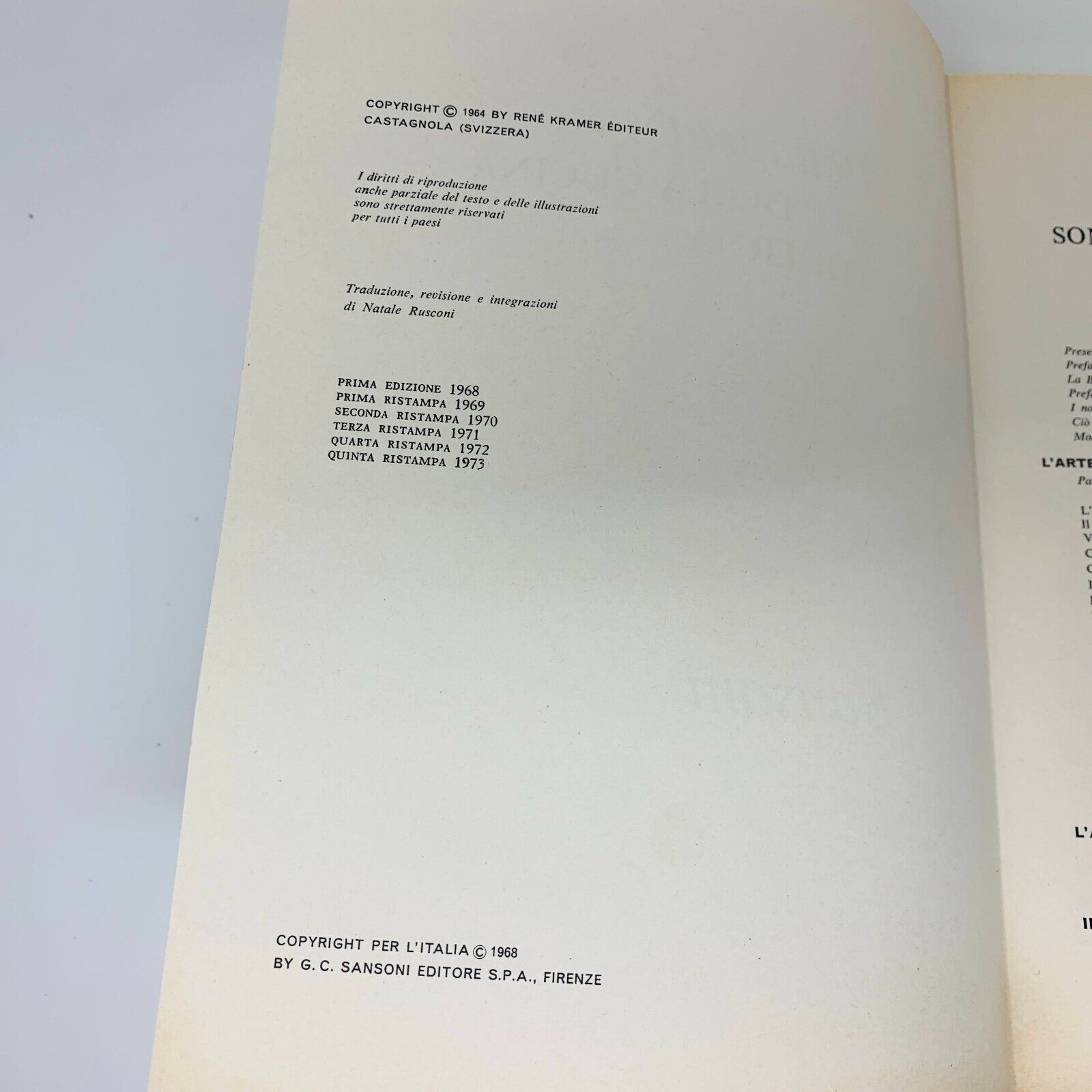 1973 Pellaprat L'Arte Della Cucina Moderna Sansoni Cookbook Italian Hardcover