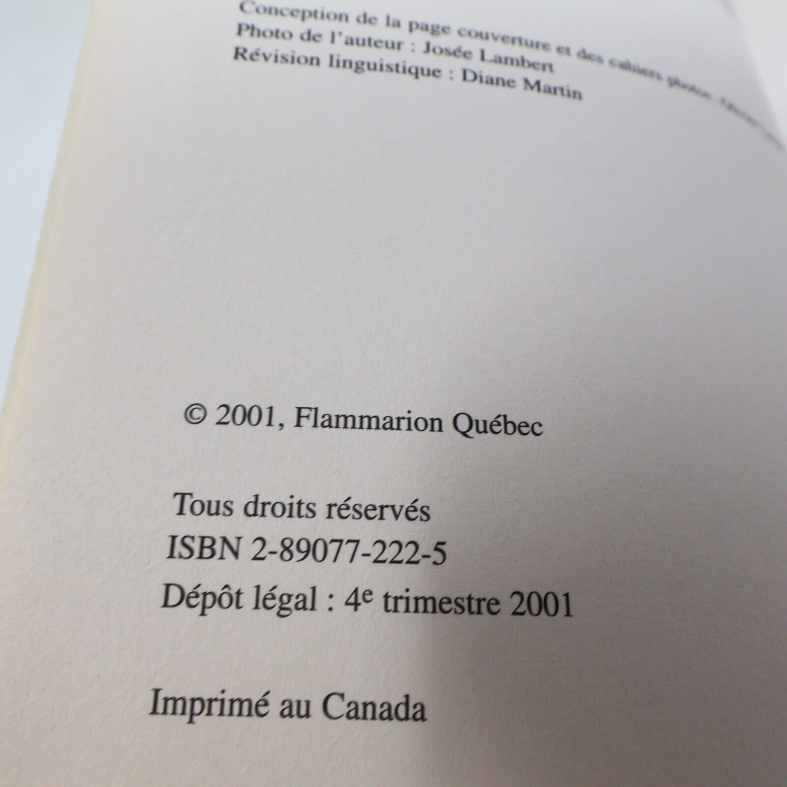 2001 L'Impatient Pierre Nadeau Biographie Québec Flammarion Français Paperback