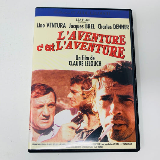 L'Aventure c'est l'Aventure Claude Lelouch Jacques Brel DVD Testé NTSC Français