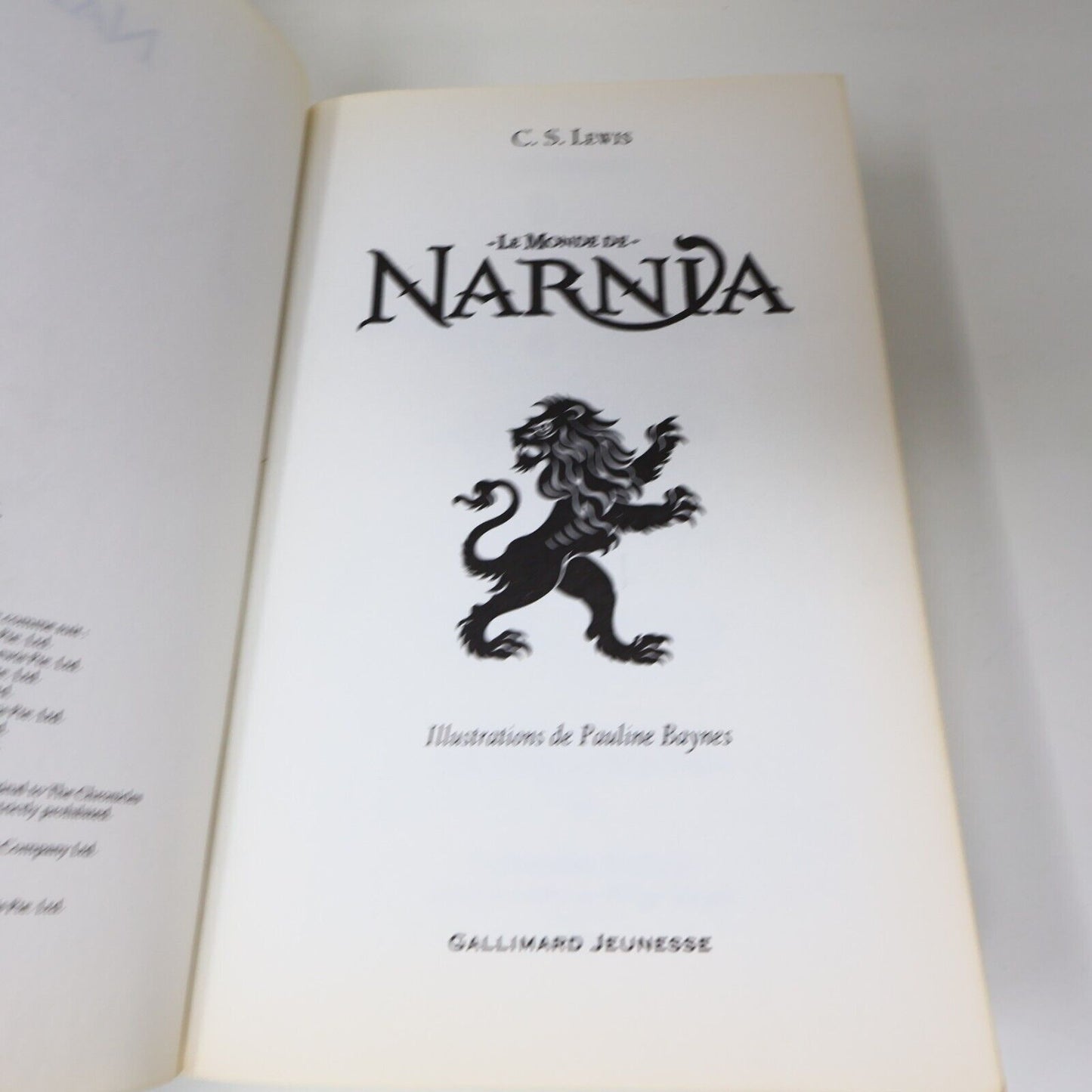 2010 Le Monde de Narnia C. S. Lewis Omnibus Fantasy Illustré Gallimard Français
