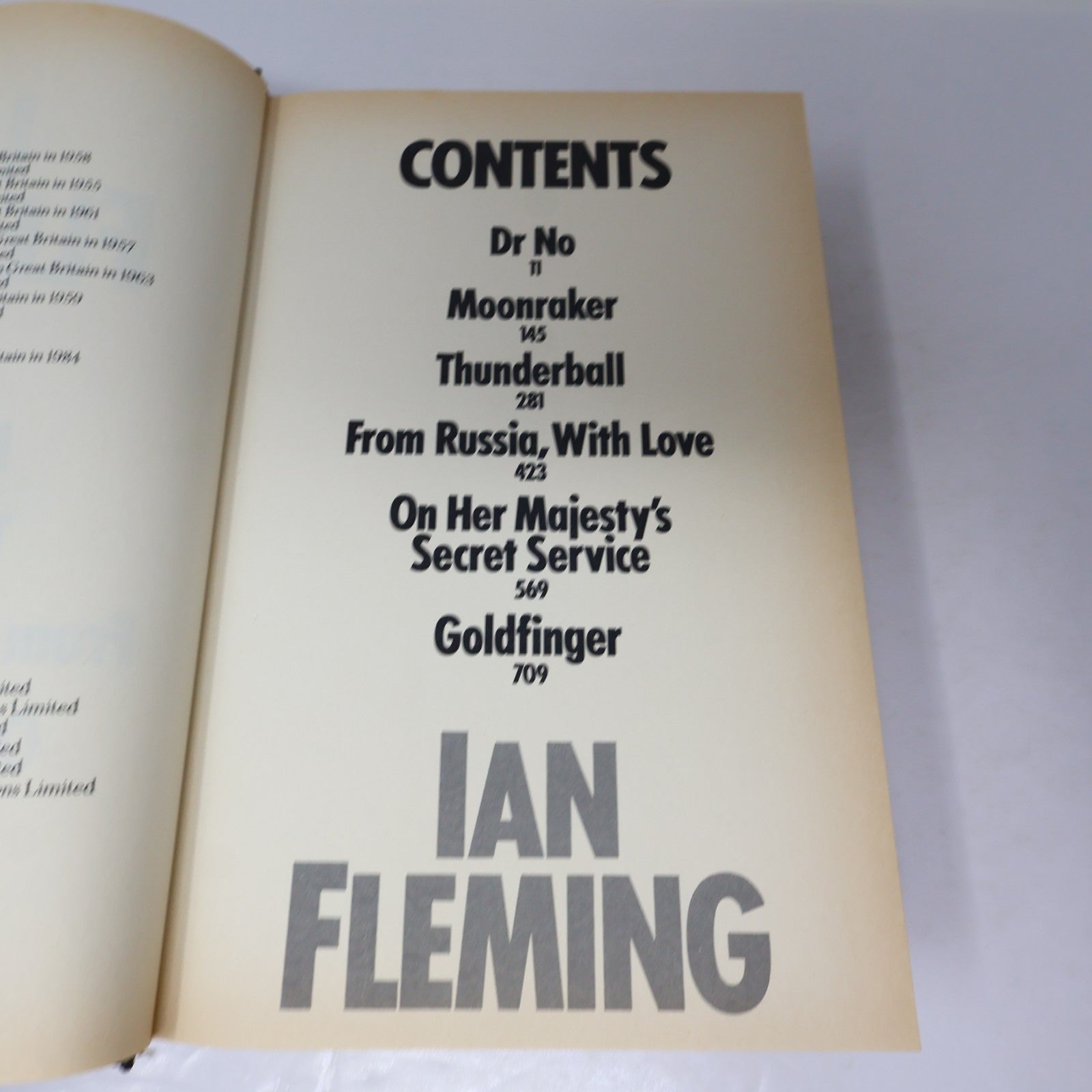 James Bond Ian Fleming Omnibus Dr No/Moonraker/Thunderball/Goldfinger 1984 HC DJ