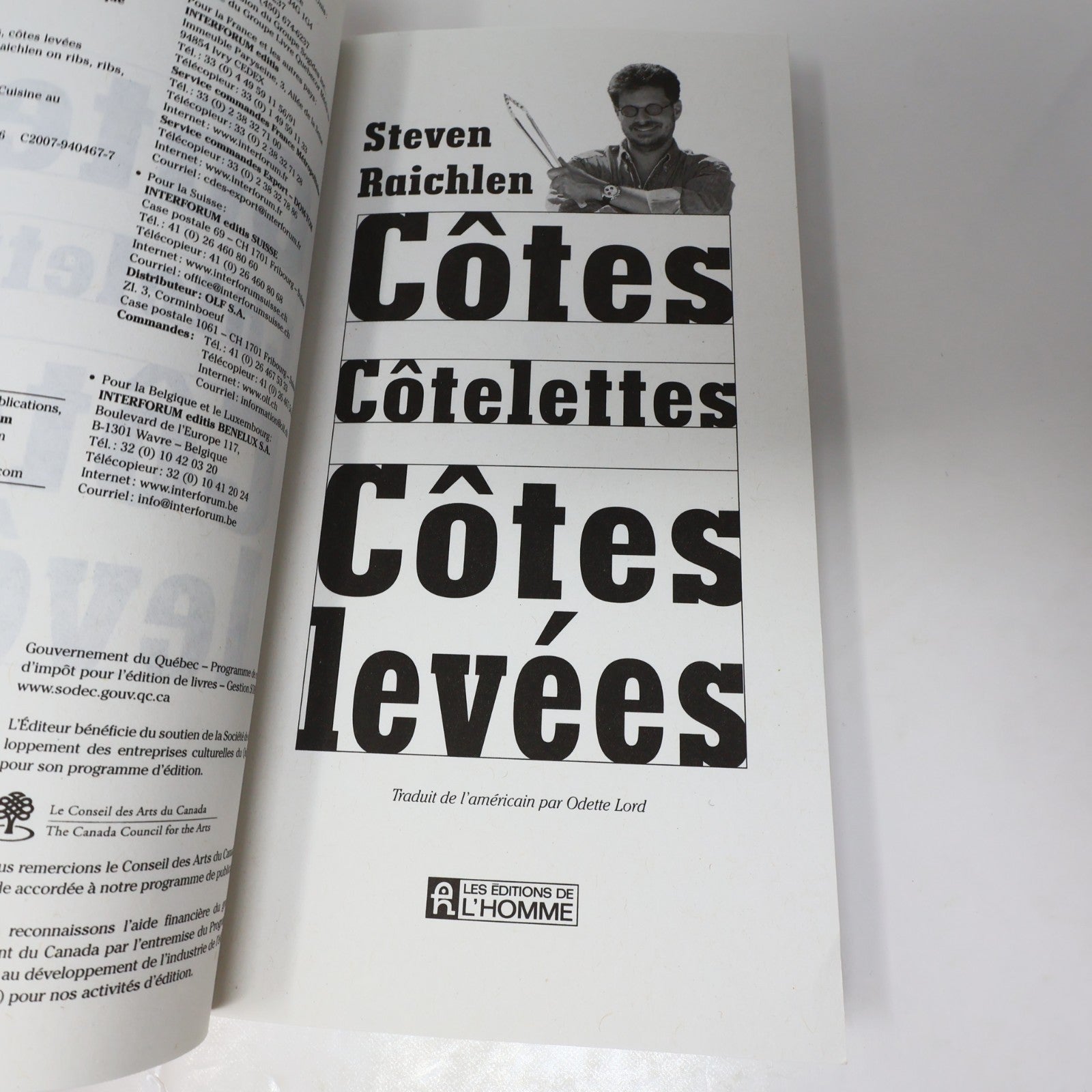 Côtes Côtelettes Côtes Levées Steven Raichlen De L'homme 2007 PB Français French