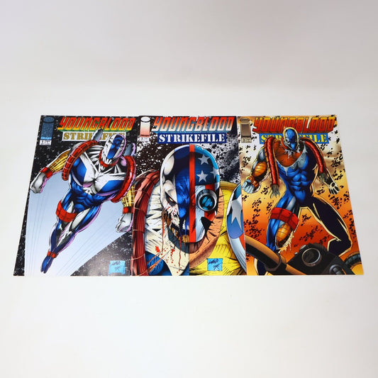 Lot 3 Comics Youngblood Strikefile #1-2-3 Rob Liefeld/Jae Lee Image 1993 1990s