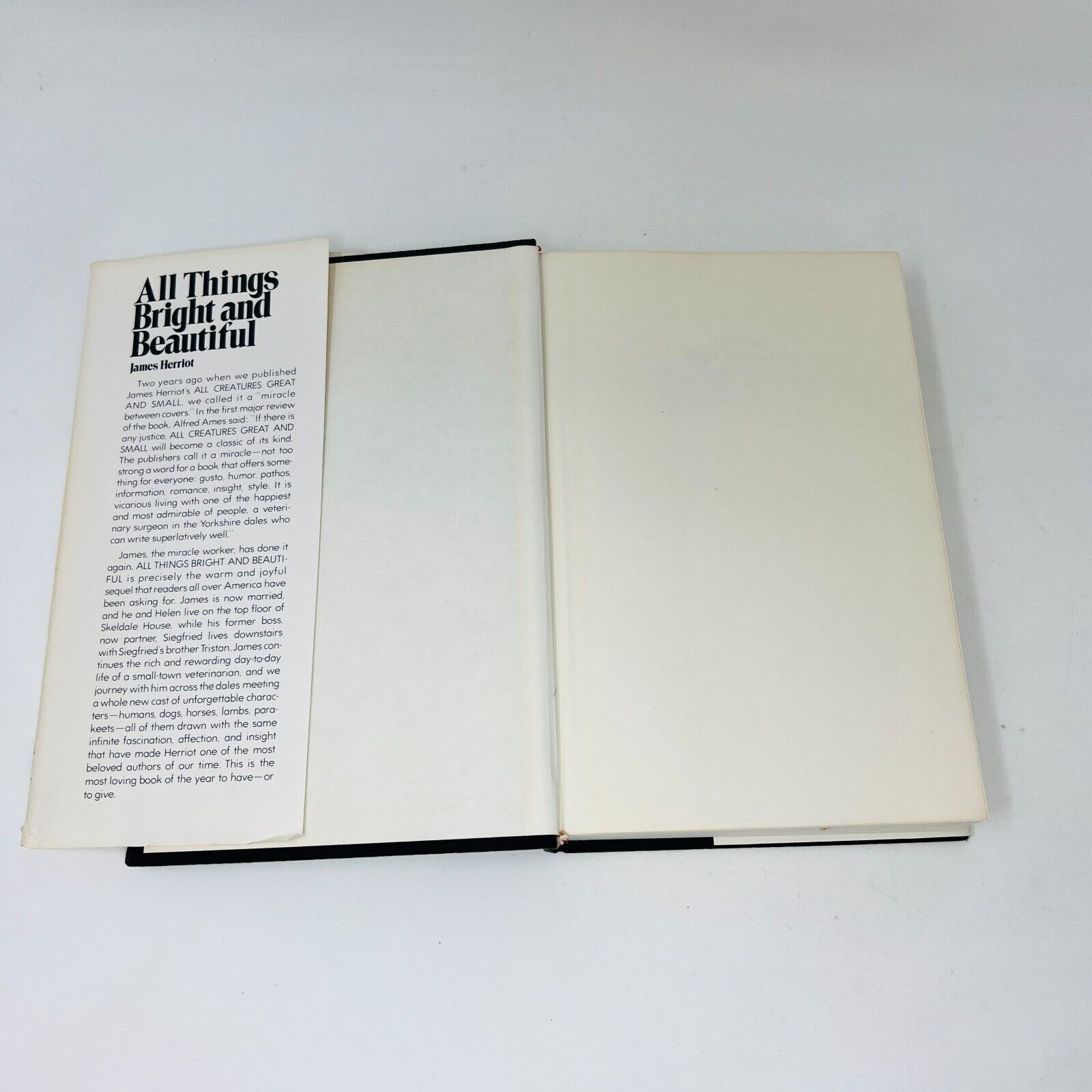 1974 All Things Bright and Beautiful Hardcover DJ by James Herriot 1st Edition