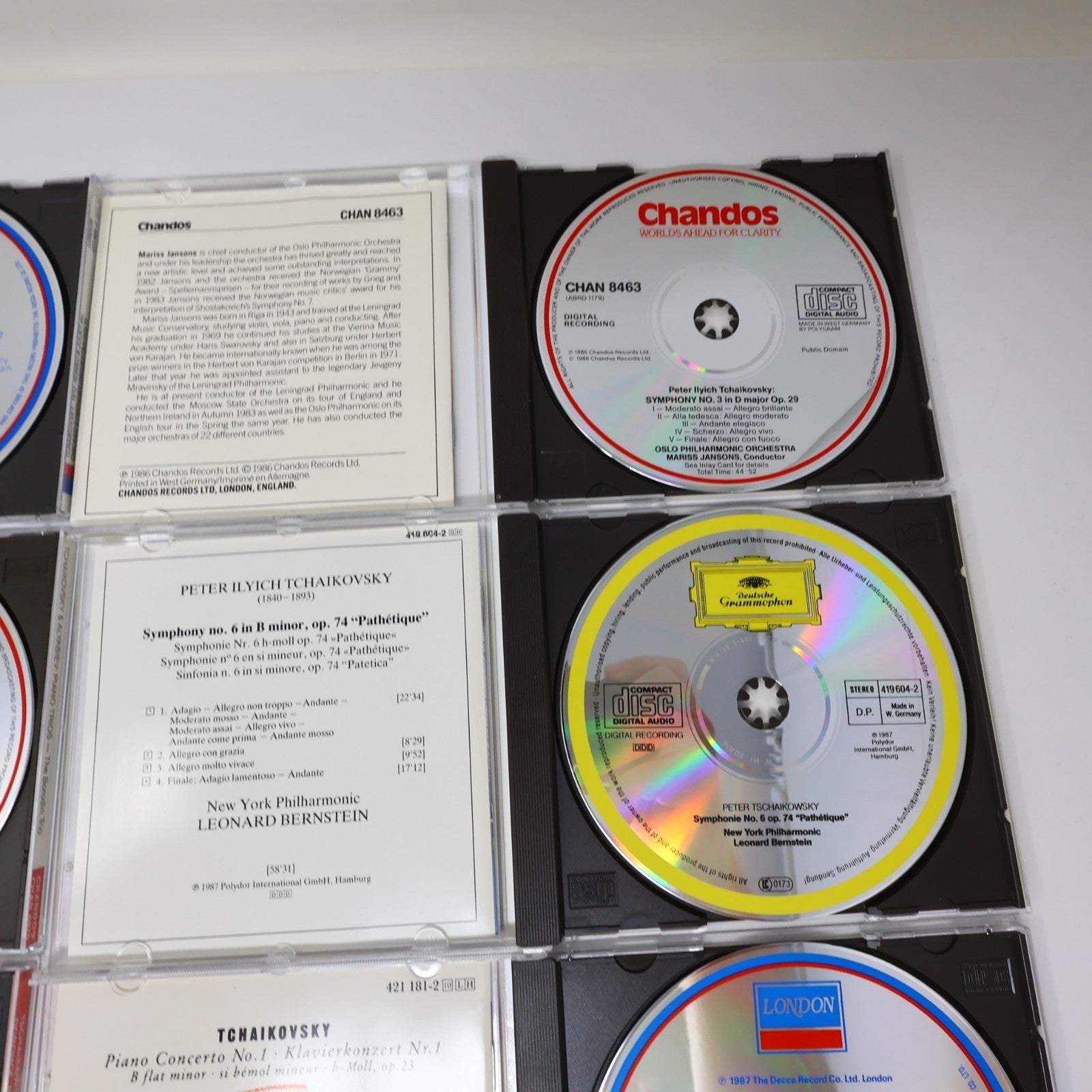 Tchaikovsky 13 CD Lot Sir Georg Solti/Charles Dutoit/Kyung Wha Chung/Jansons