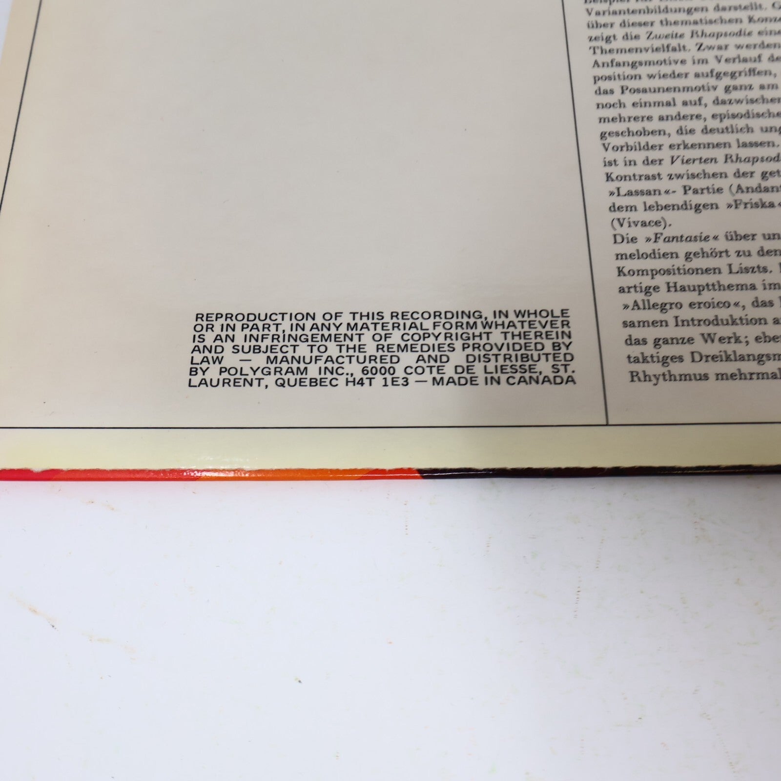 Liszt Fireworks von Karajan Cherkassky Berlin Philharmonic LP Record 2530 788