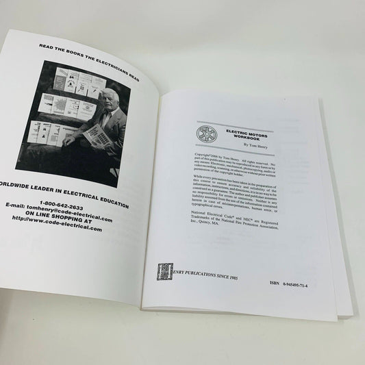 1999 Electric Motors Workbook Paperback Henry Publications Tom Henry AC DC