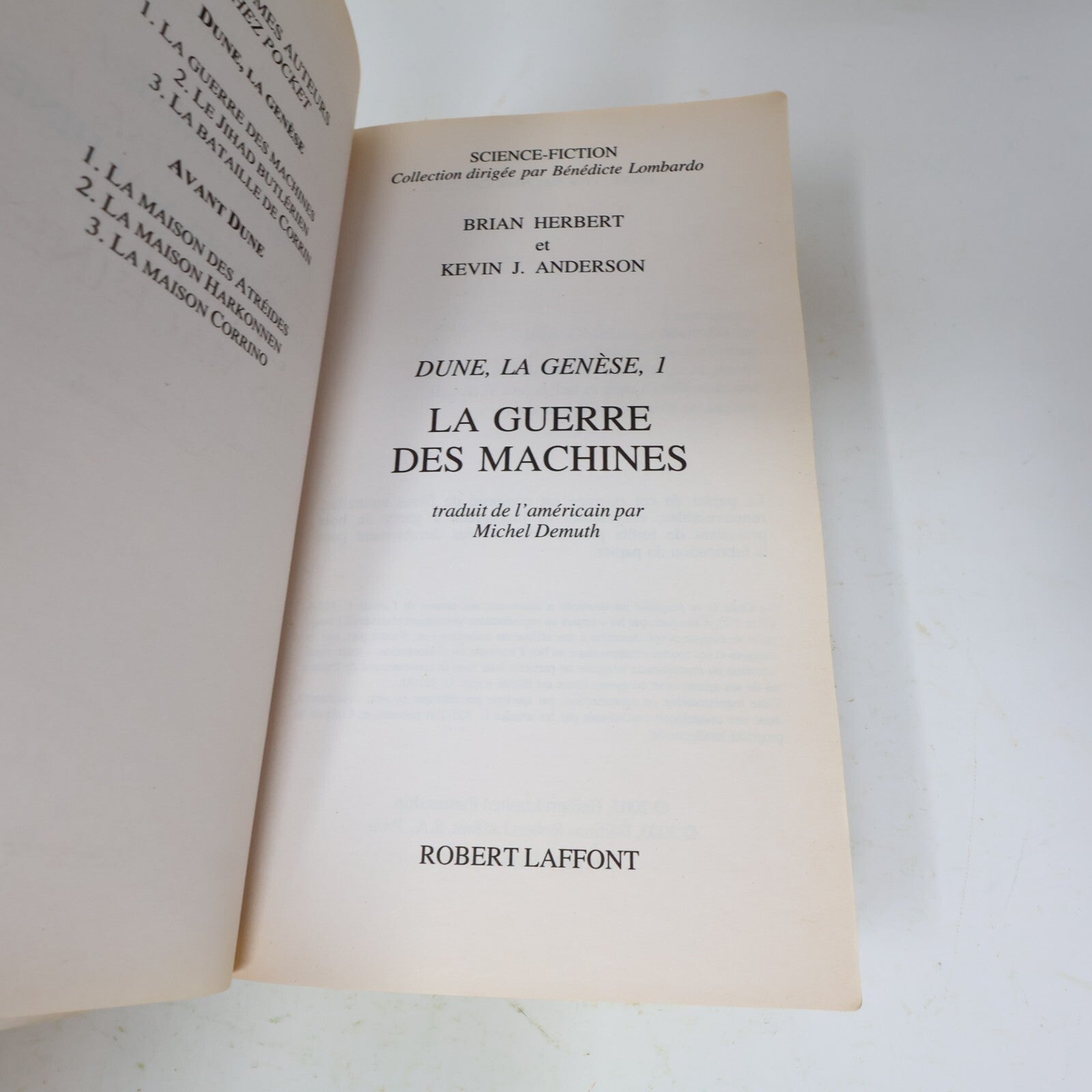 Dune la Genèse #1-3 Série Complète Lot 3 Livres Brian Herbert/Kevin J. Anderson