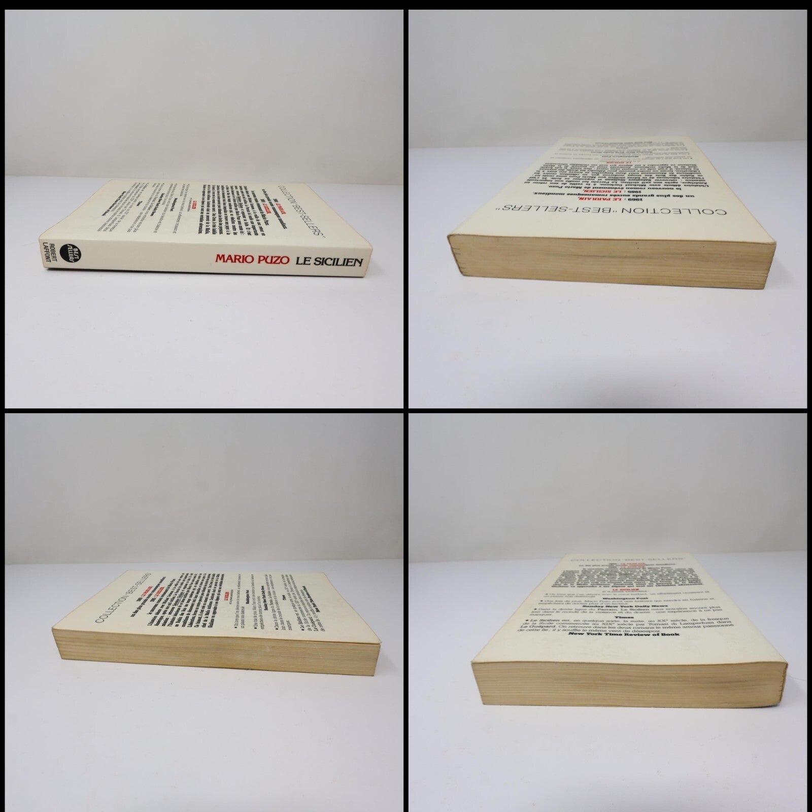 Mario Puzo Lot 3 Livres Le Parrain/Sicilien/C'est Idiot de Mourir Thriller PB