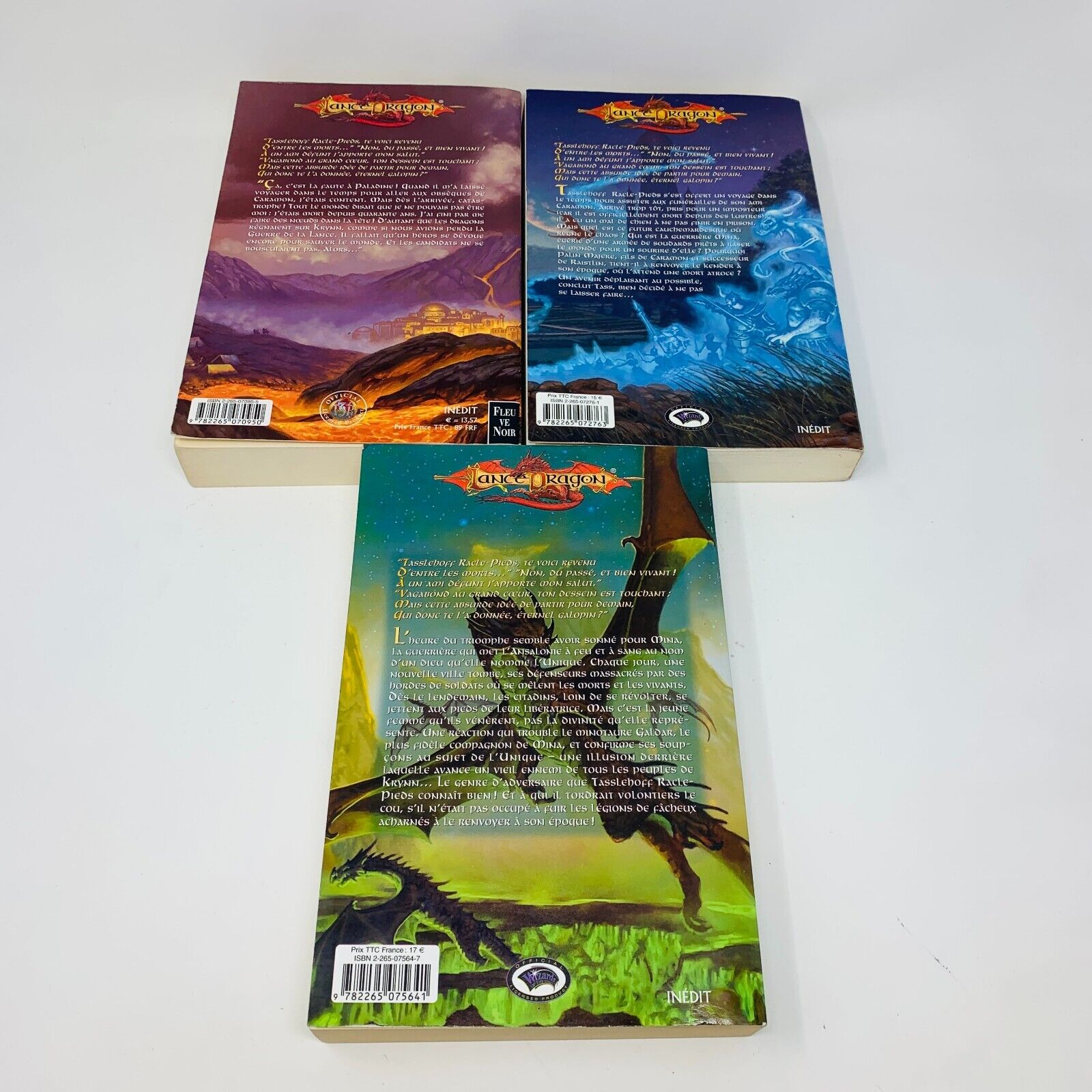 Lancedragon Trilogie La Séquence de la Guerre des Ames Grand Format Lot Livres