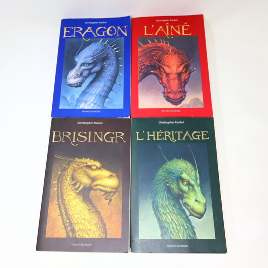 Eragon L'Héritage #1-4 Lot 4 Livres Inheritance Christopher Paolini Français PB