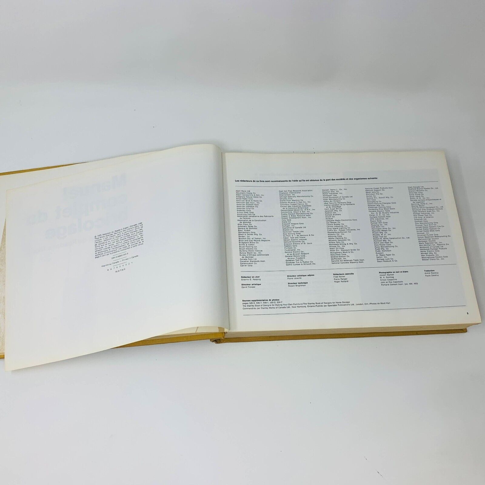 1975 Manuel Complet du Bricolage Sélection Reader's Digest Rénovations Français