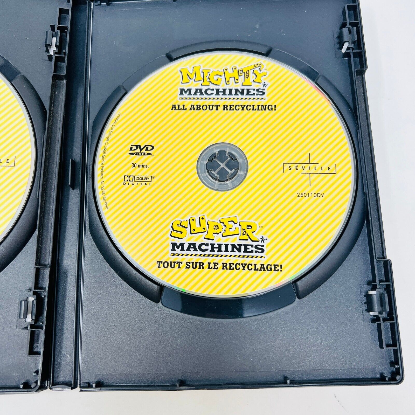 3 Mighty Super Machines DVD Lot Making a Road/All About Recycling/At the Sawmill