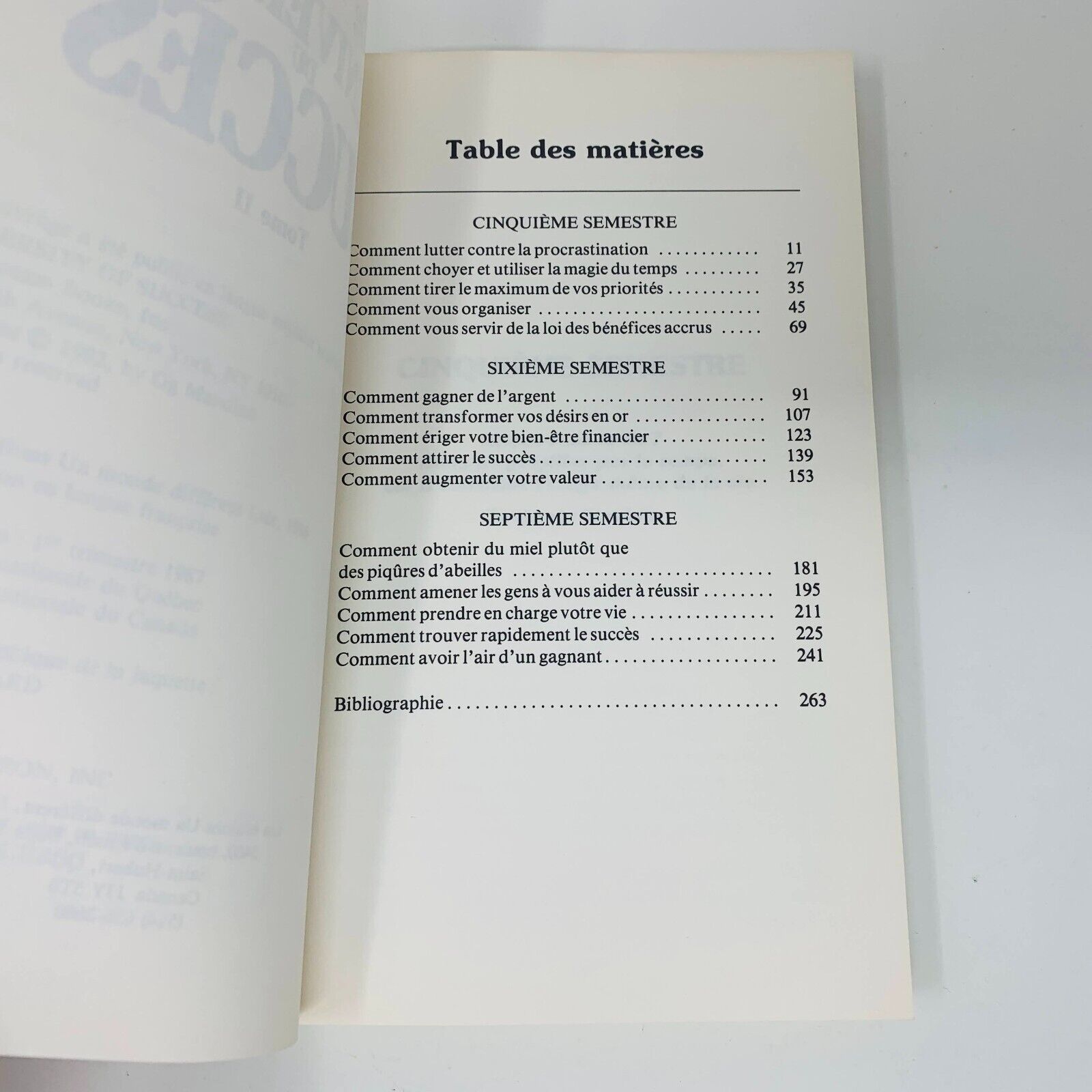 1987 L'Université du Succès Tome #2-3 Og Mandino Un Monde Différent Lot Livres