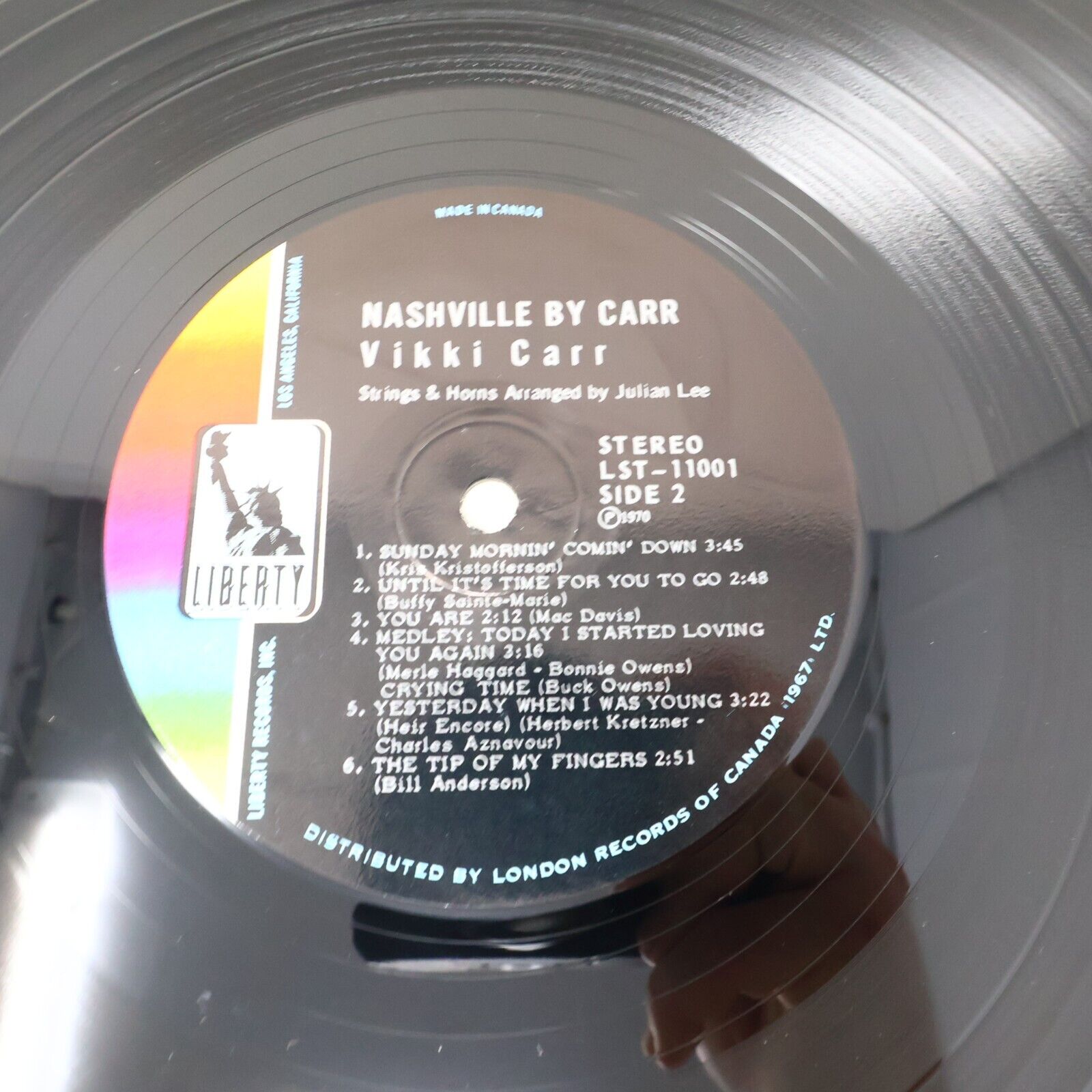 Vikki Carr For Once In My Life + Nashville By Carr Lot of 2 LPs Vinyl Records