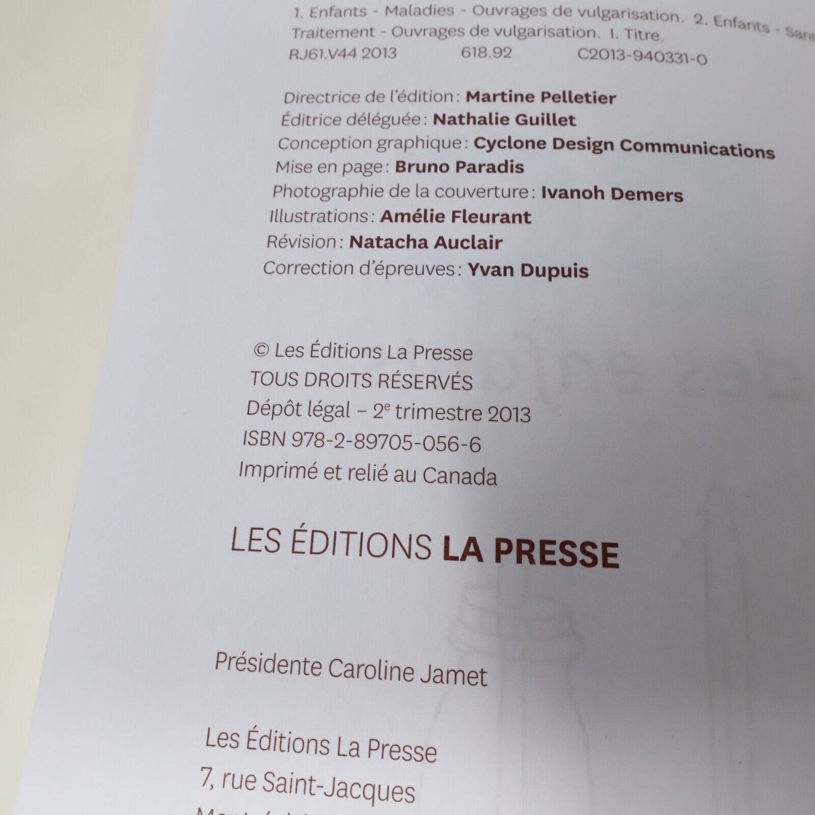 2013 L'Abc de la Santé des Enfants de Gaëlle Vekemans Parentalité Français Livre