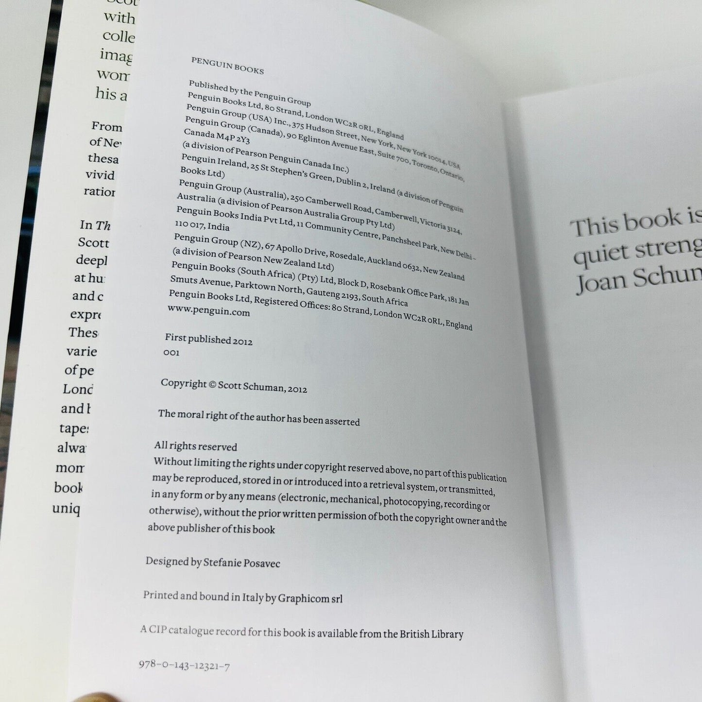 2012 The Sartorialist Closer by Scott Schuman Trade Paperback Penguin Books