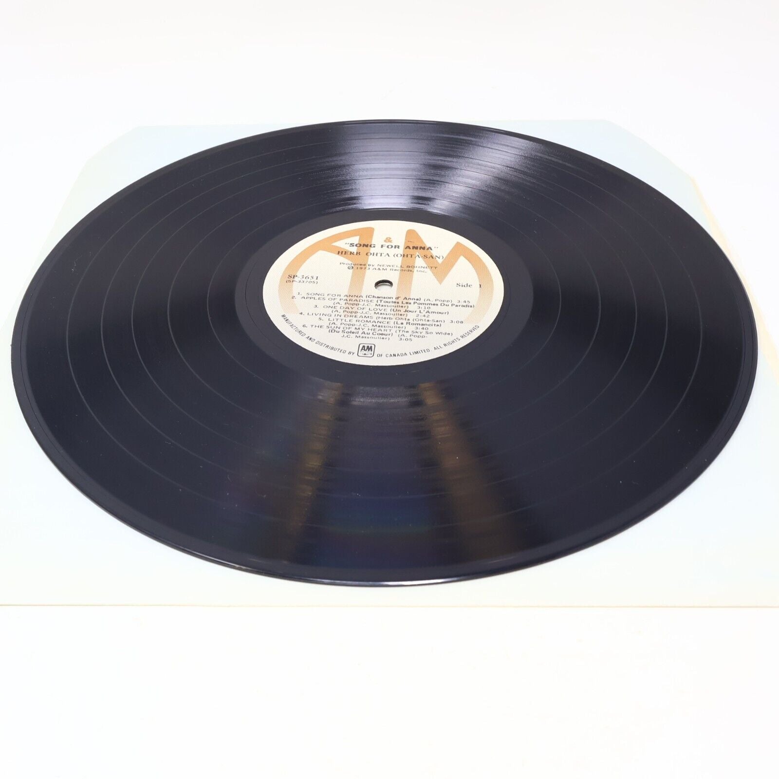 Herb Ohta Song For Anna LP Record Vinyl 1973 Canada A&M Records SP-3651 1970s