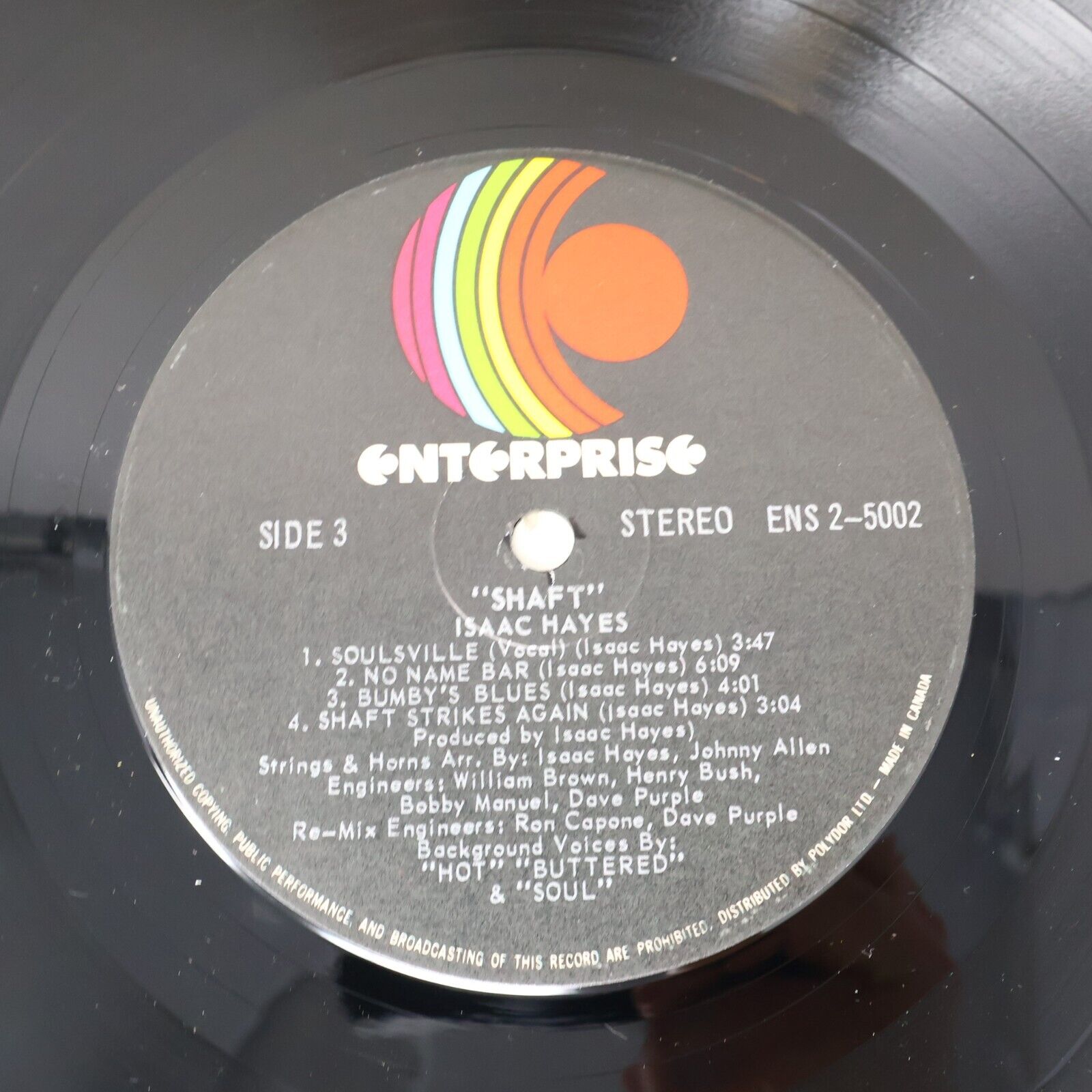 Isaac Hayes Shaft 2x LP Record Vinyl ENS 2-5002 1973 Enterprise Canada Polydor