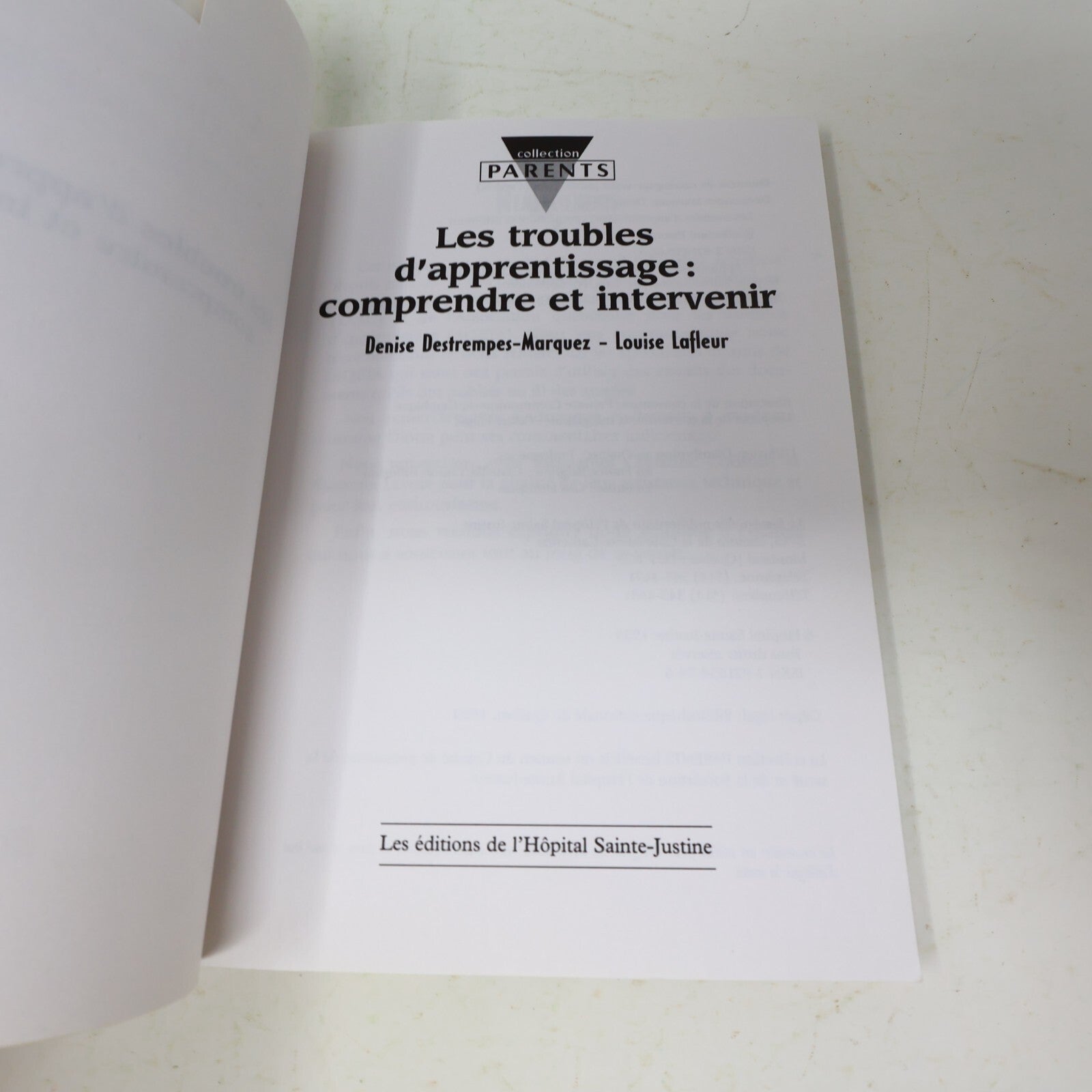 Lot 3 Livres Éducation Parentalité Troubles d'Apprentissage Sainte-Justine