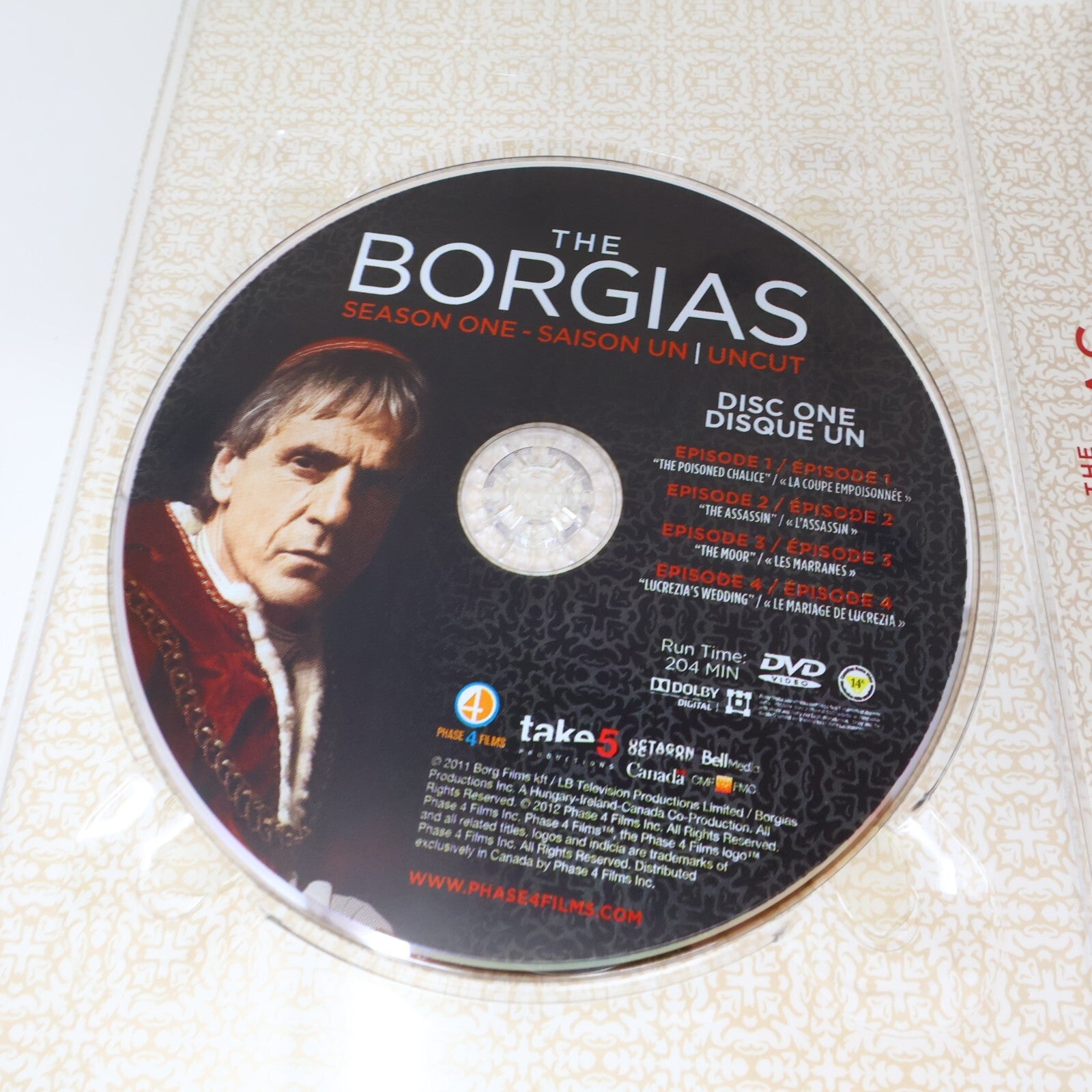 The Borgias Complete Series Uncut Season #1-2-3 DVD Set NTSC English & Français